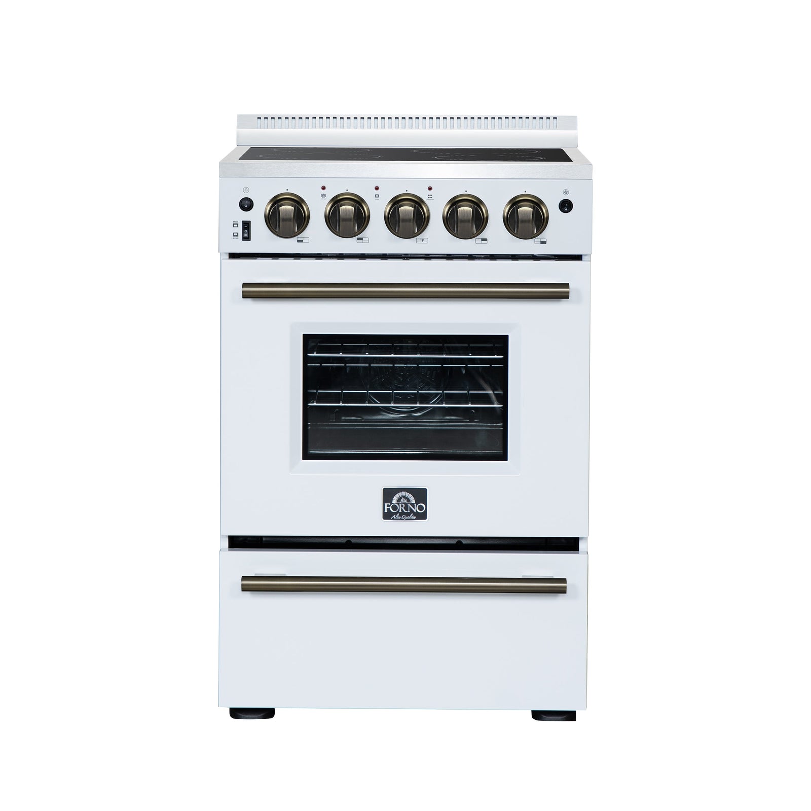 Forno Loiano 24 Inch Freestanding Electric Range in White - FFSEL6069-24WHT