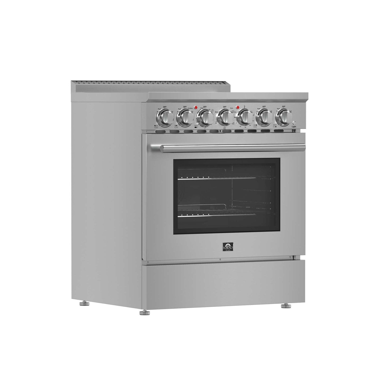 Forno Paolo 30-Inch Freestanding Electric Range, Stainless Steel, 4.38 cu.ft, True Convection Oven, Energy Efficient - FFSEL6011-30