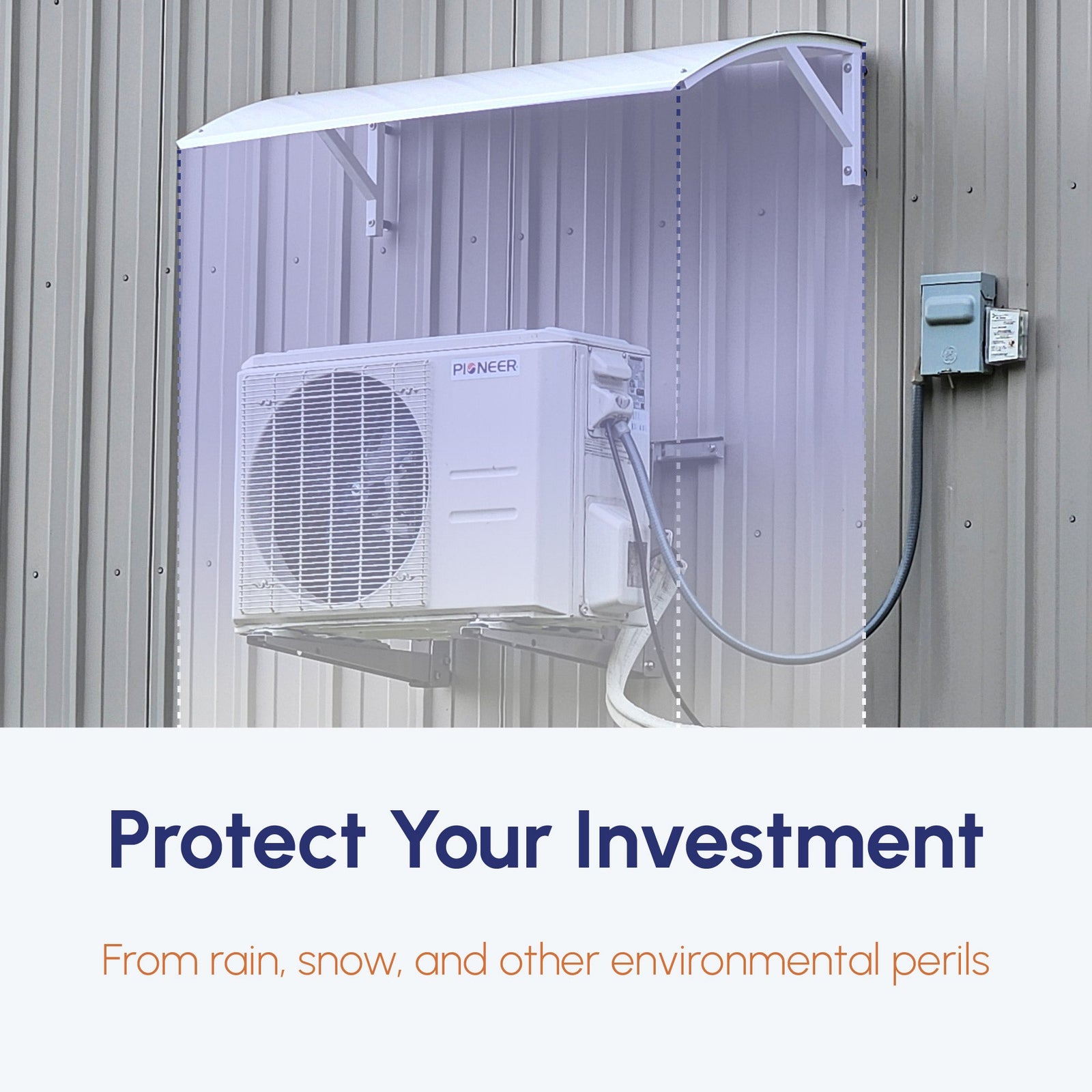 Pioneer EliteGuard™ Outdoor Metal Shelter for Mini Split Condensing Units