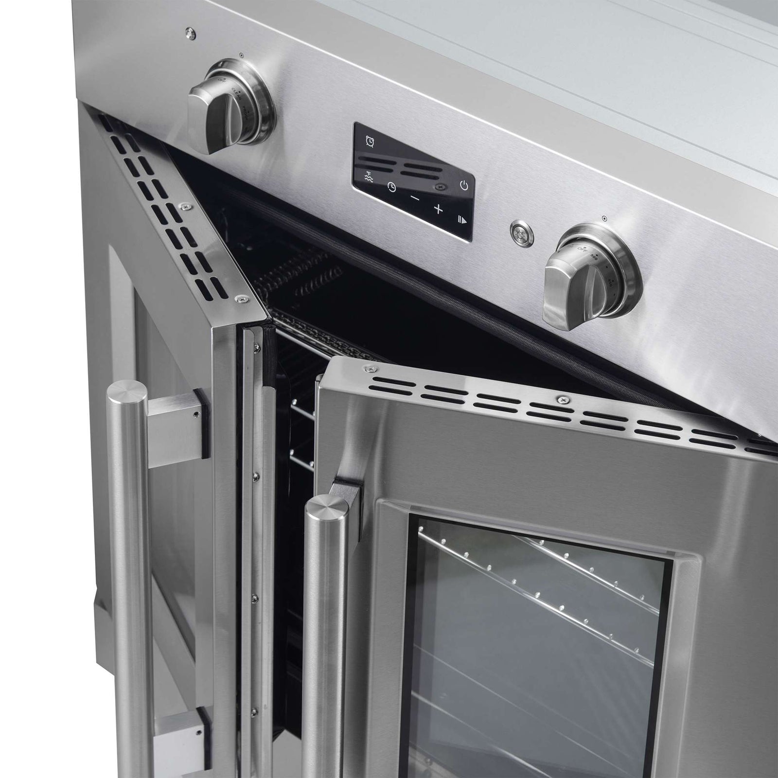 Forno Asti 30-Inch French Door Electric Wall Oven in Stainless Steel, 3.68 cu. ft. True Convection, 3,600W, Air Fry, Sous Vide, Self-Clean - FBOEL1333-30