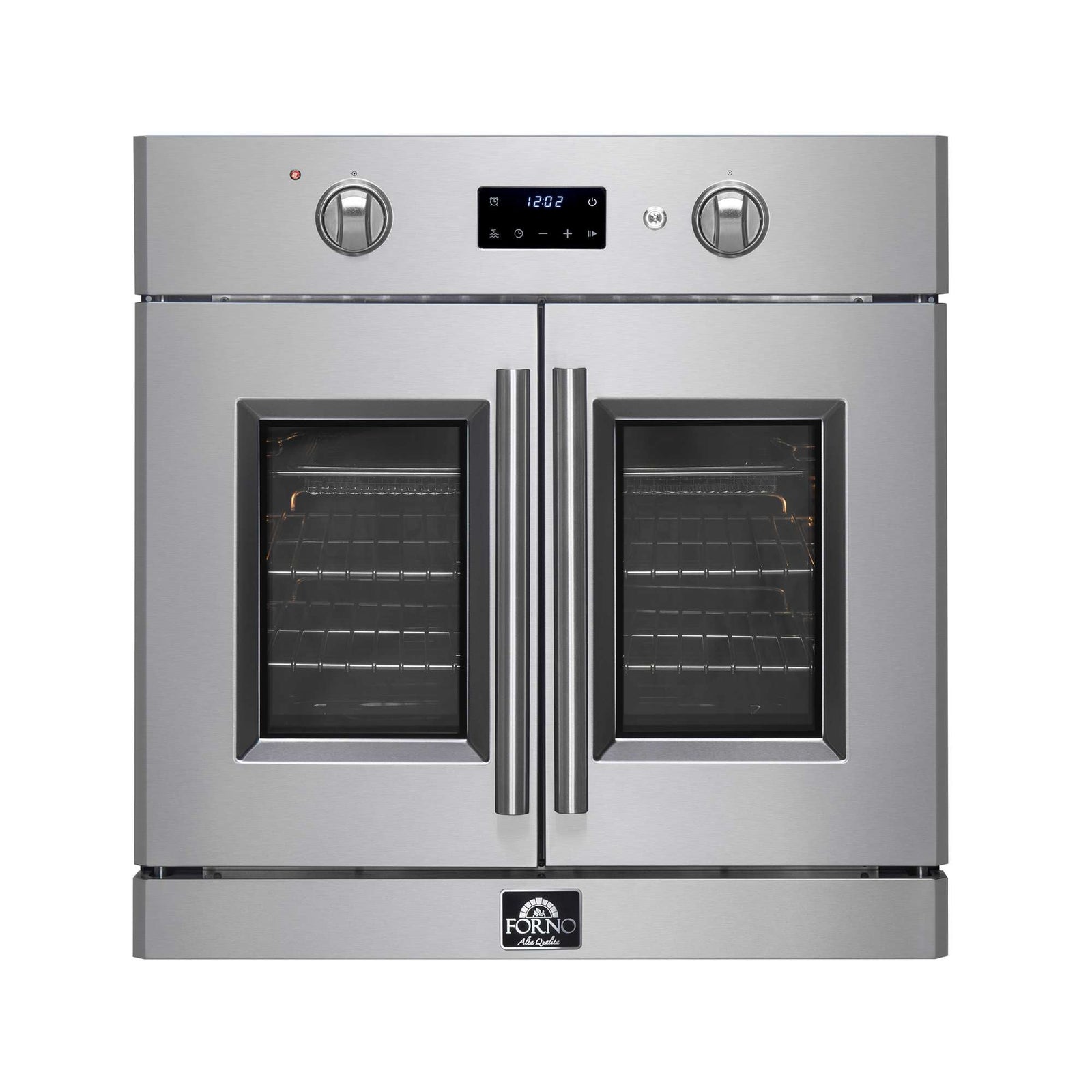 Forno Asti 30-Inch French Door Electric Wall Oven in Stainless Steel, 3.68 cu. ft. True Convection, 3,600W, Air Fry, Sous Vide, Self-Clean - FBOEL1333-30