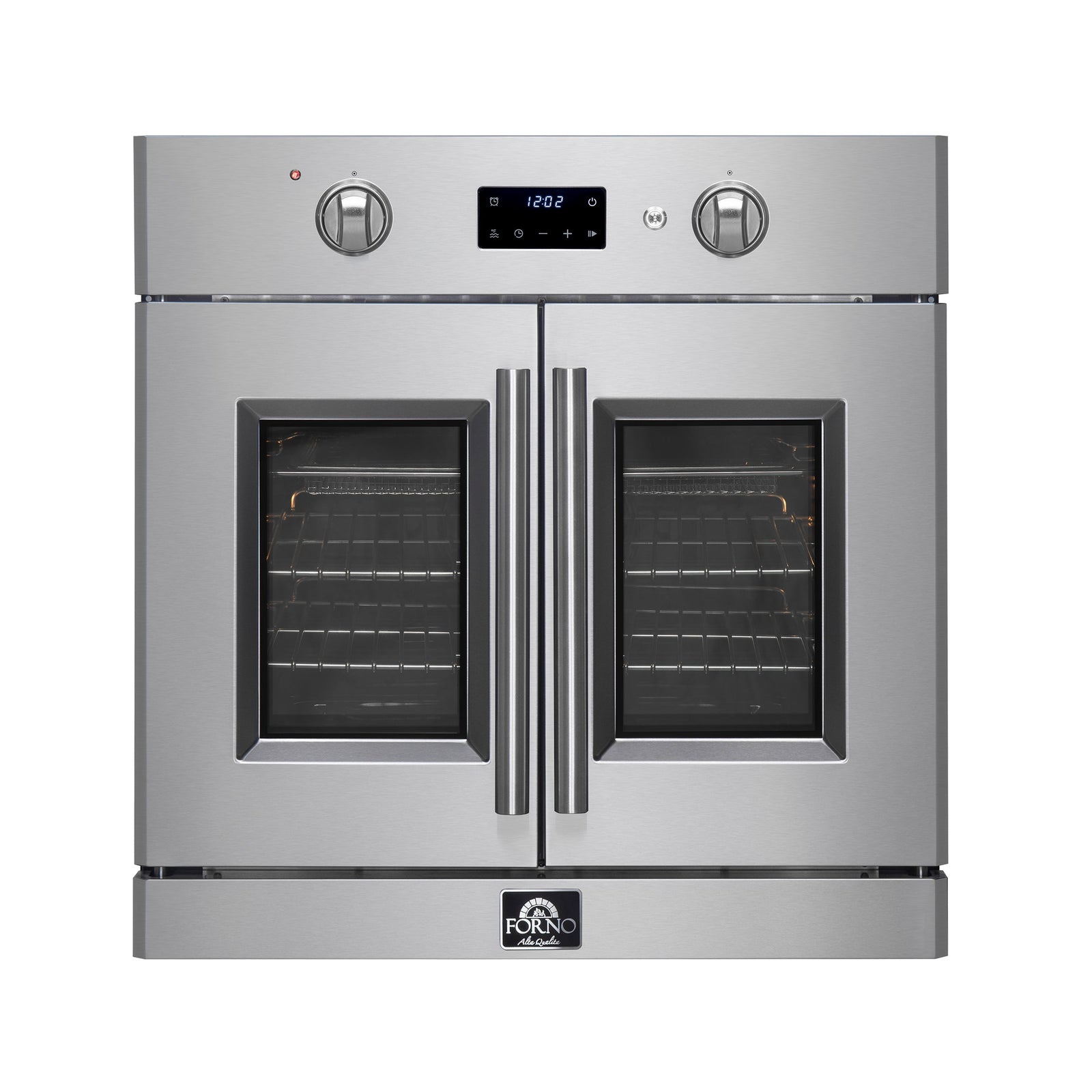 Forno Asti 30-Inch French Door Electric Wall Oven in Stainless Steel, 3.68 cu. ft. True Convection, 3,600W, Air Fry, Sous Vide, Self-Clean - FBOEL1333-30