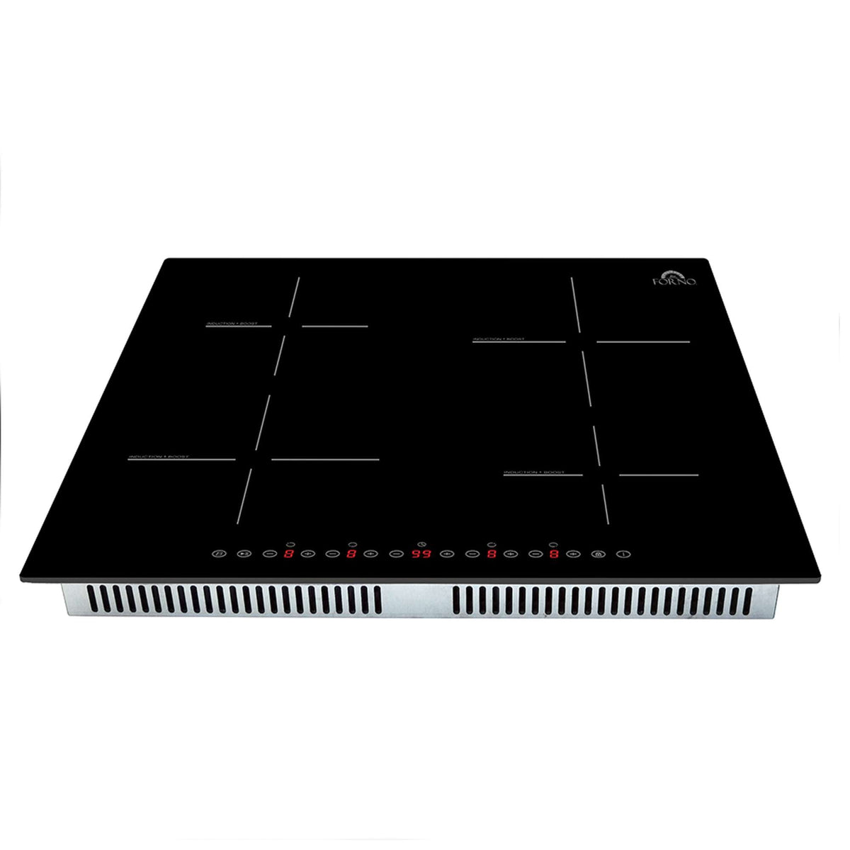 Forno Parco 24-Inch Induction Cooktop, 4 Zones, 7,200W Total Power, Touch Control, 9 Power Levels, Booster Function - FCTIN0583-24
