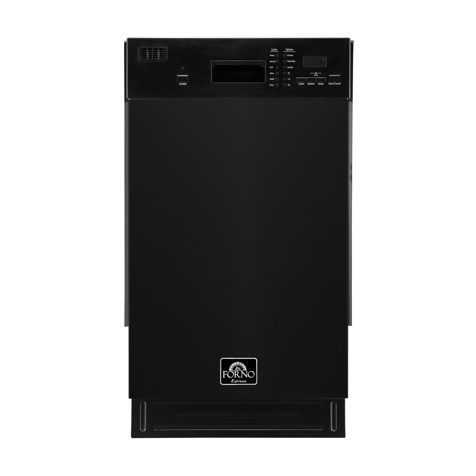Forno Polo 18-Inch Built-In Black Dishwasher, 8 Place Settings, ENERGY STAR Certified, 52 dBA - FDWBI8041-18BLK