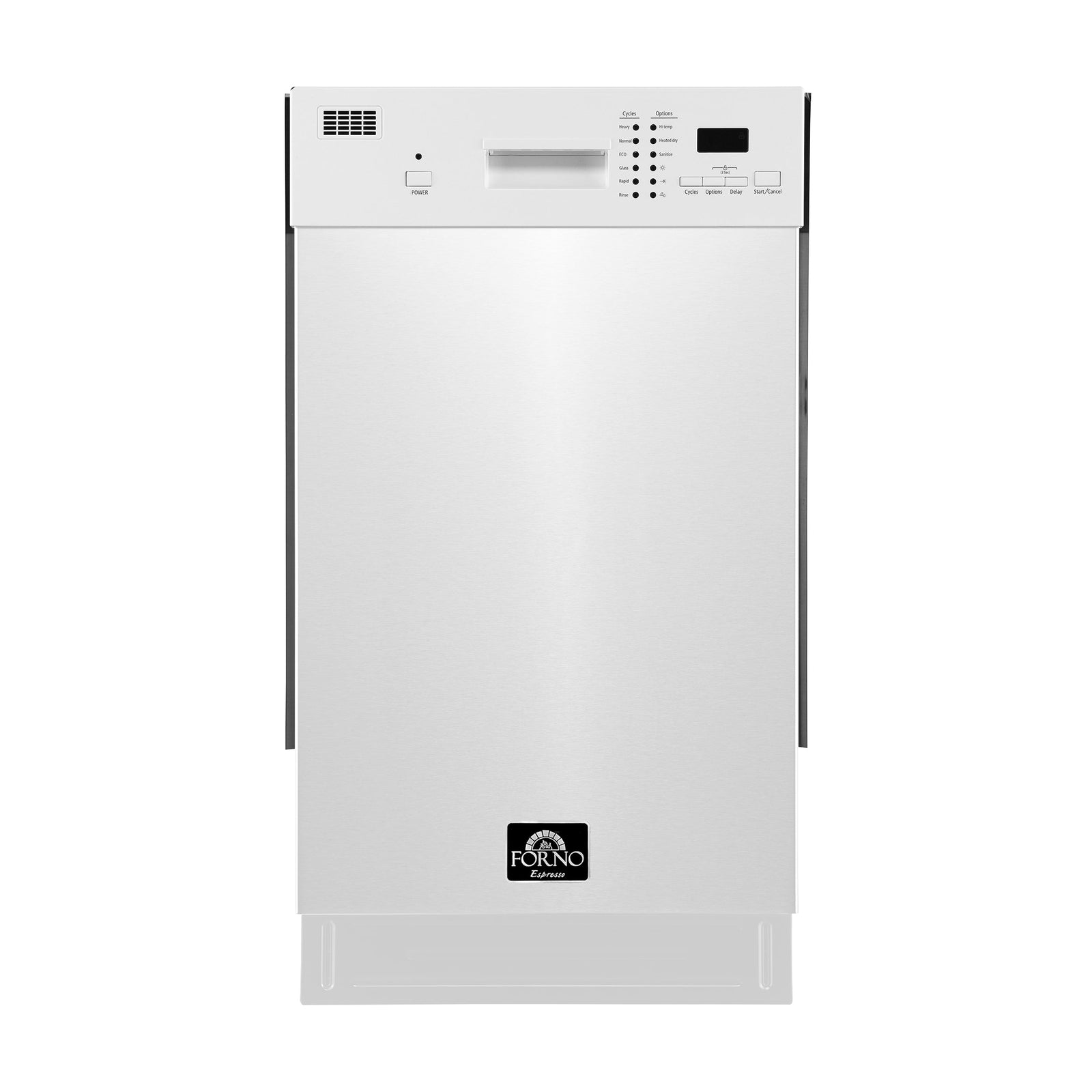 Forno Polo 18-Inch Built-In White Dishwasher, 8 Place Settings, ENERGY STAR Certified, 52 dBA - FDWBI8041-18WHT