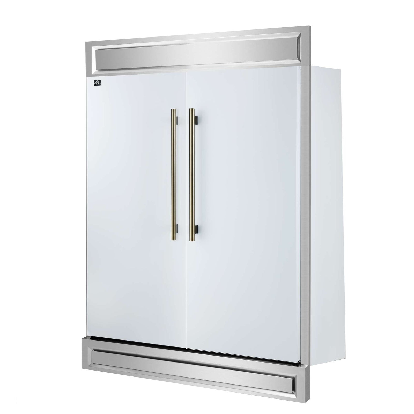 Forno Maderno 2-28-Inch Wide Convertible Refrigerator/Freezer in White, Decorative Trim, 27.2 cu.ft, 84-Inch High, ENERGY STAR Certified - FFFFD1722-60MG-WHT