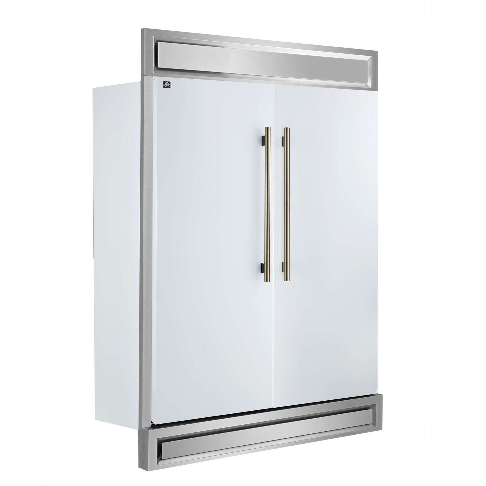 Forno Maderno 2-28-Inch Wide Convertible Refrigerator/Freezer in White, Decorative Trim, 27.2 cu.ft, 84-Inch High, ENERGY STAR Certified - FFFFD1722-60MG-WHT