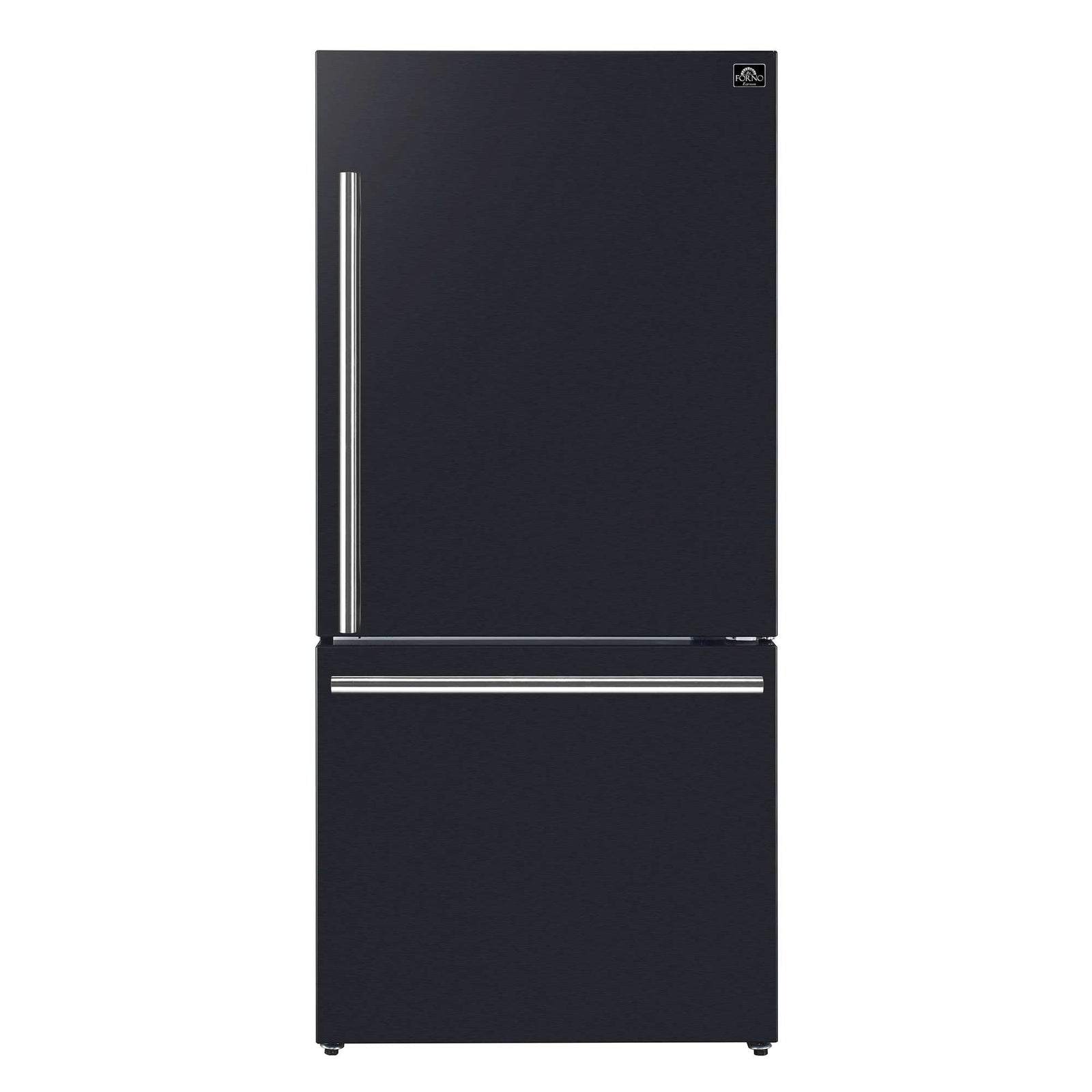 Forno Milano Espresso 31-Inch Bottom Freezer Refrigerator, Black, 17.2 cu.ft Capacity, Energy Efficient - FFFFD1785-31BLK