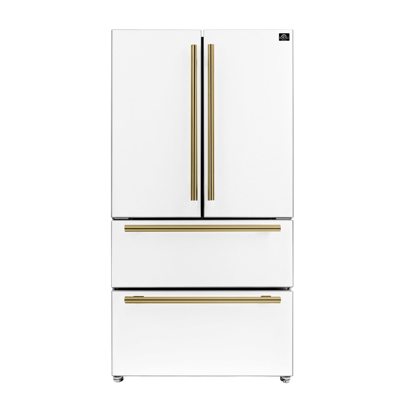 Forno Moena Espresso 36-Inch White French Door Refrigerator, 19.2 Cu. Ft., Frost-Free, Automatic Ice Maker, ENERGY STAR Certified - FFRBI1820-36WHT
