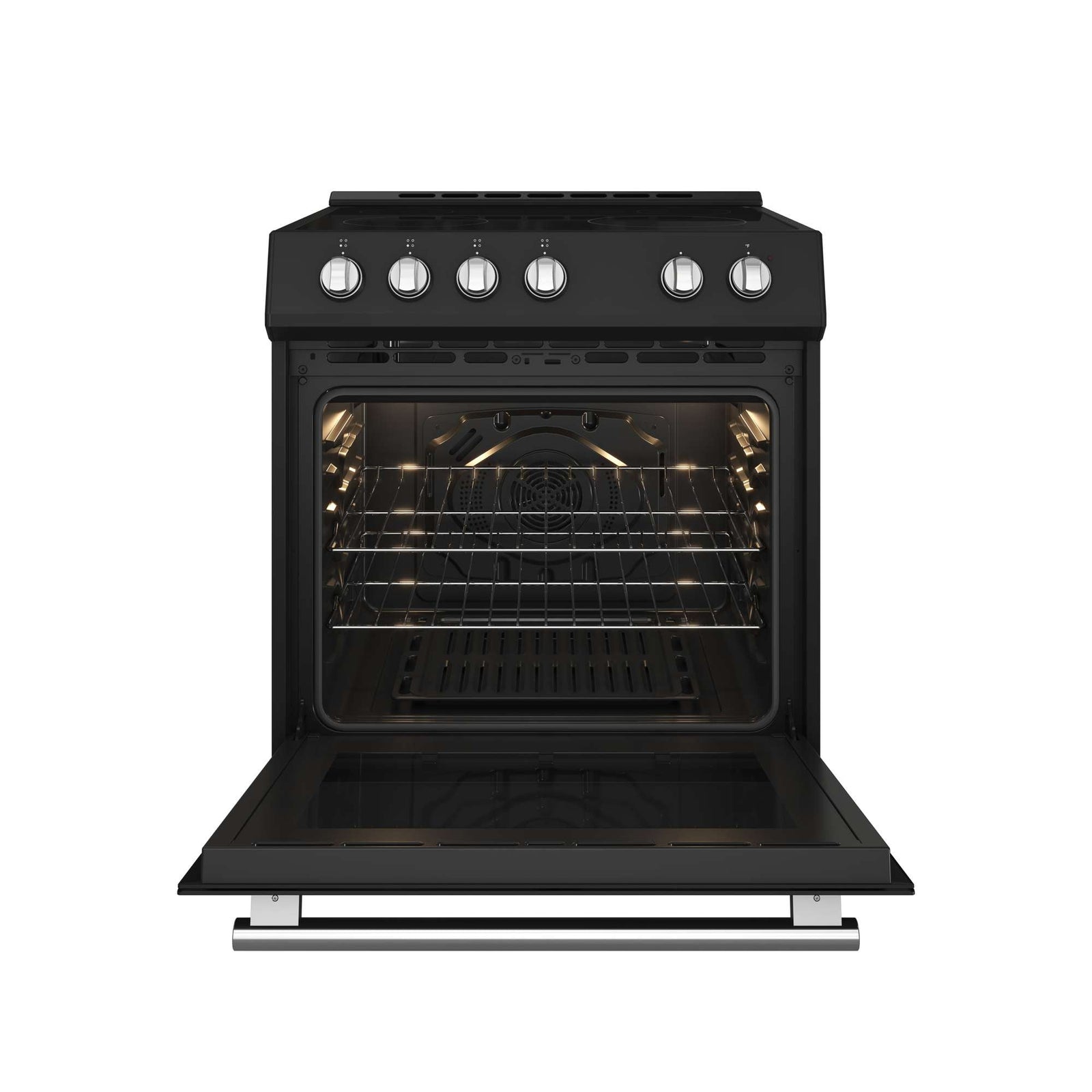 Forno Leonardo Espresso 30-Inch Black Electric Range, True Convection, Energy Efficient - FFSEL6012-30BLK