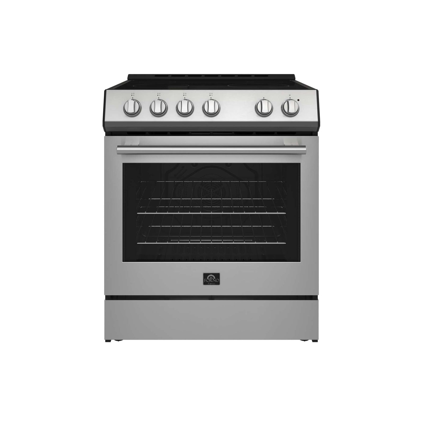 Forno Premium 2-Piece Kitchen Bundle - Leonardo Espresso 30" Stainless Steel Range, 31" Stainless Steel Bottom Freezer Refrigerator - FBDL-003-01US