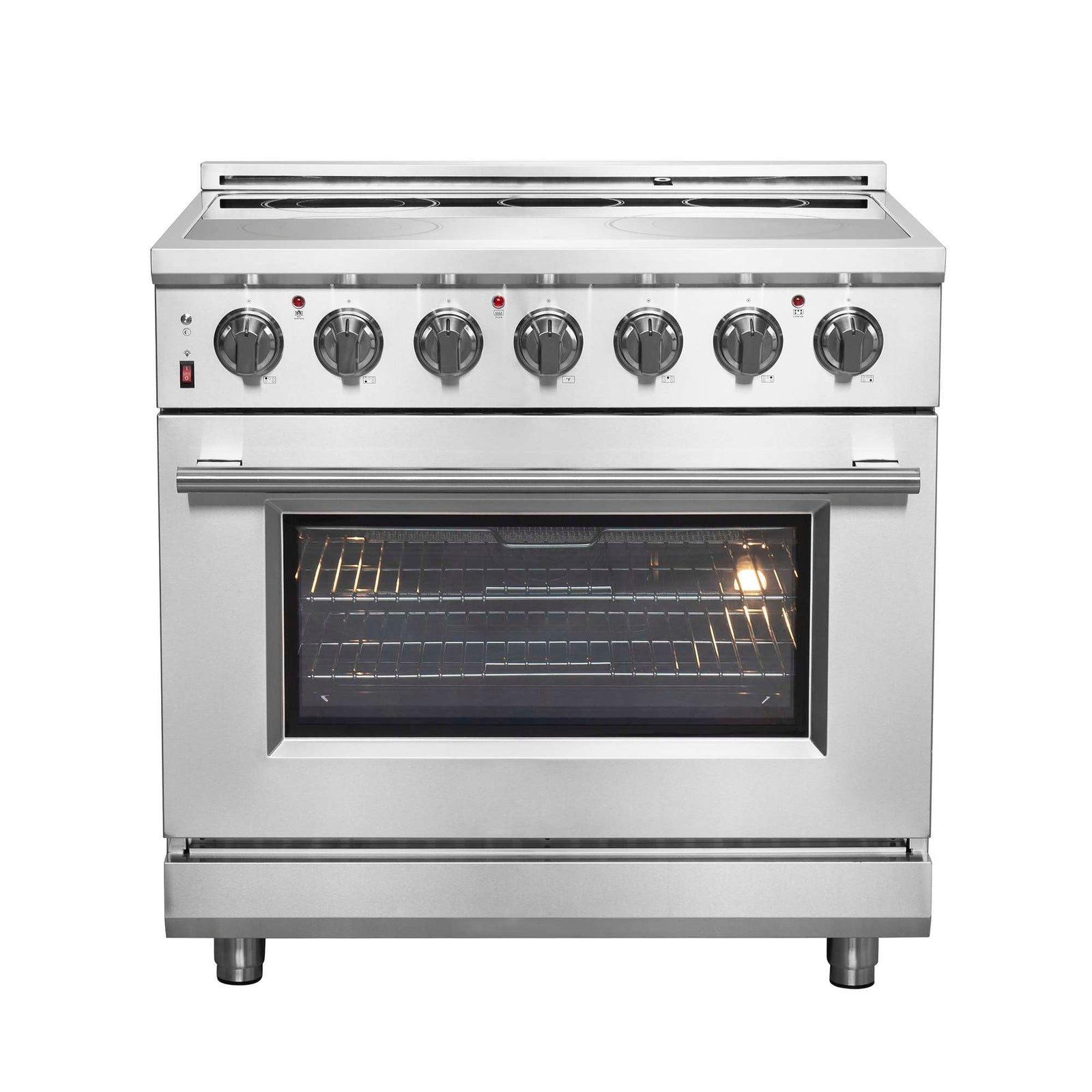 Forno Massimo 36-Inch Freestanding Chef Door Electric Range, True Convection Oven - FFSEL6020-36