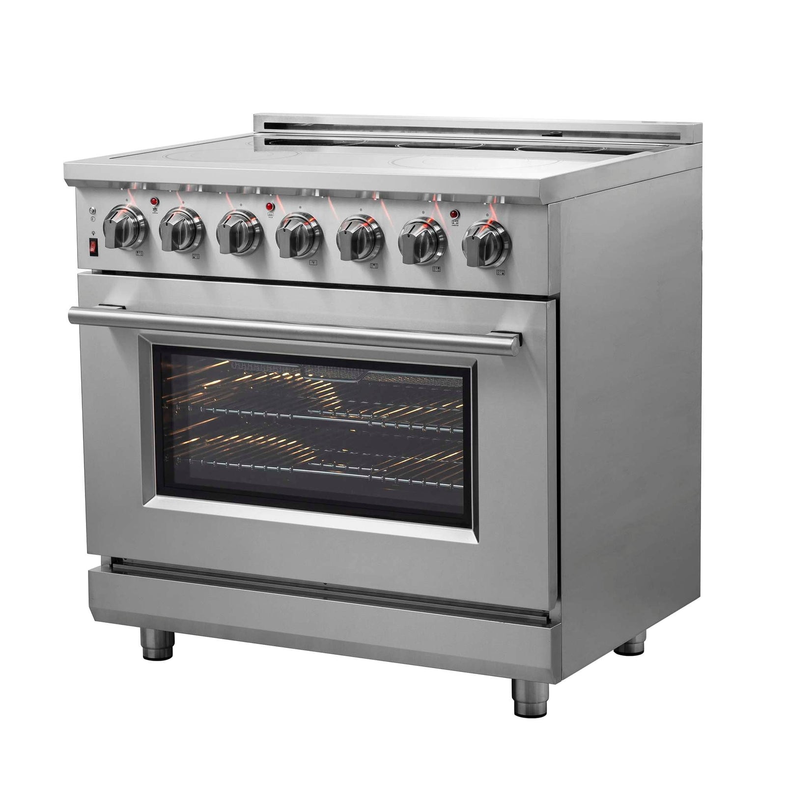 Forno Massimo 36-Inch Freestanding Chef Door Electric Range, True Convection Oven - FFSEL6020-36