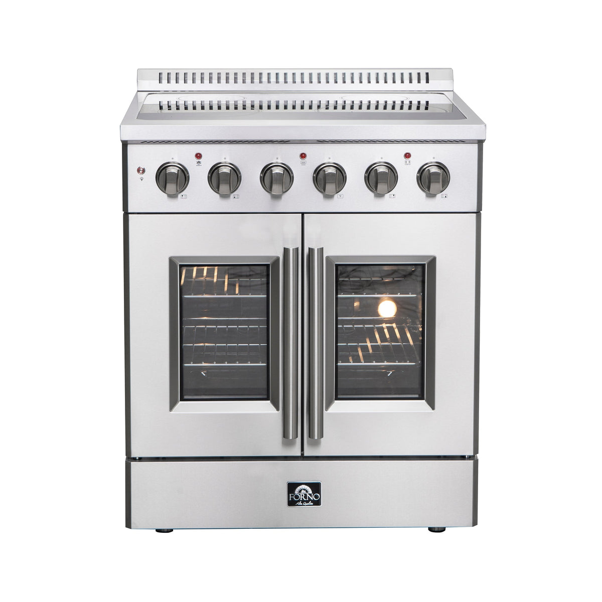 Forno Galiano 30-inch french door electric range, stainless steel