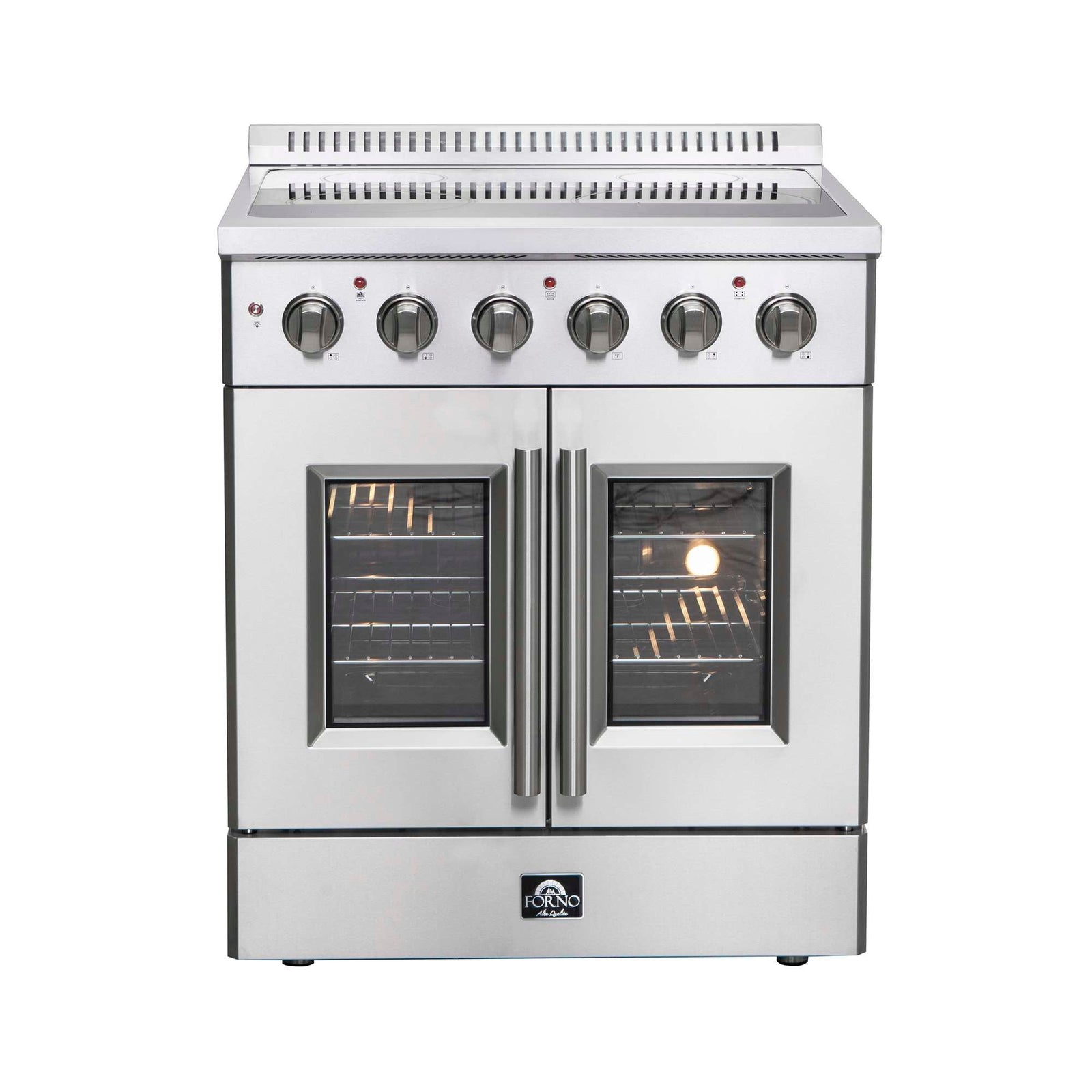 Forno Galiano 30-Inch Freestanding French Door Electric Range, True Convection, Energy Efficient - FFSEL6917-30