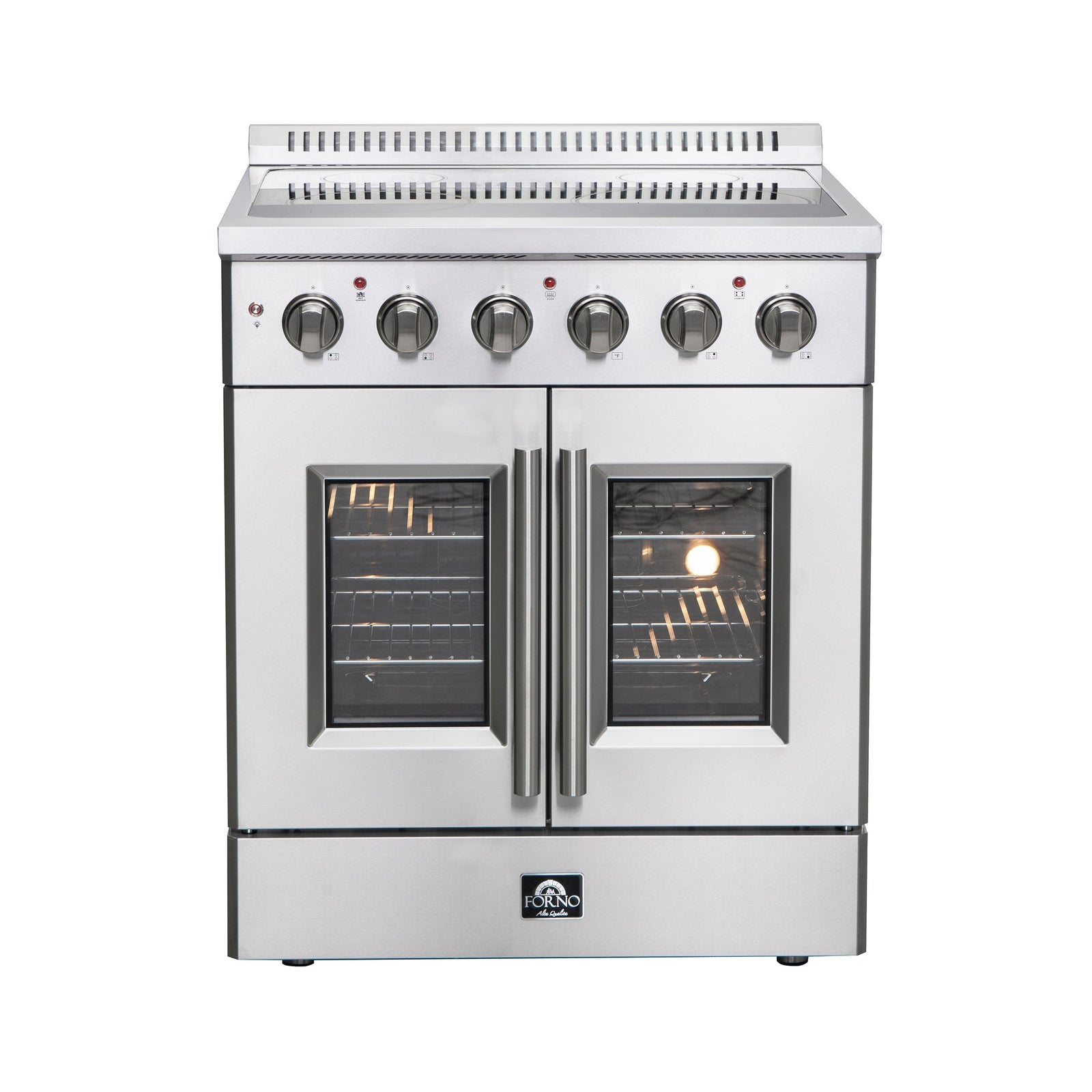 Forno Galiano 30-Inch Freestanding French Door Electric Range, True Convection, Energy Efficient - FFSEL6917-30