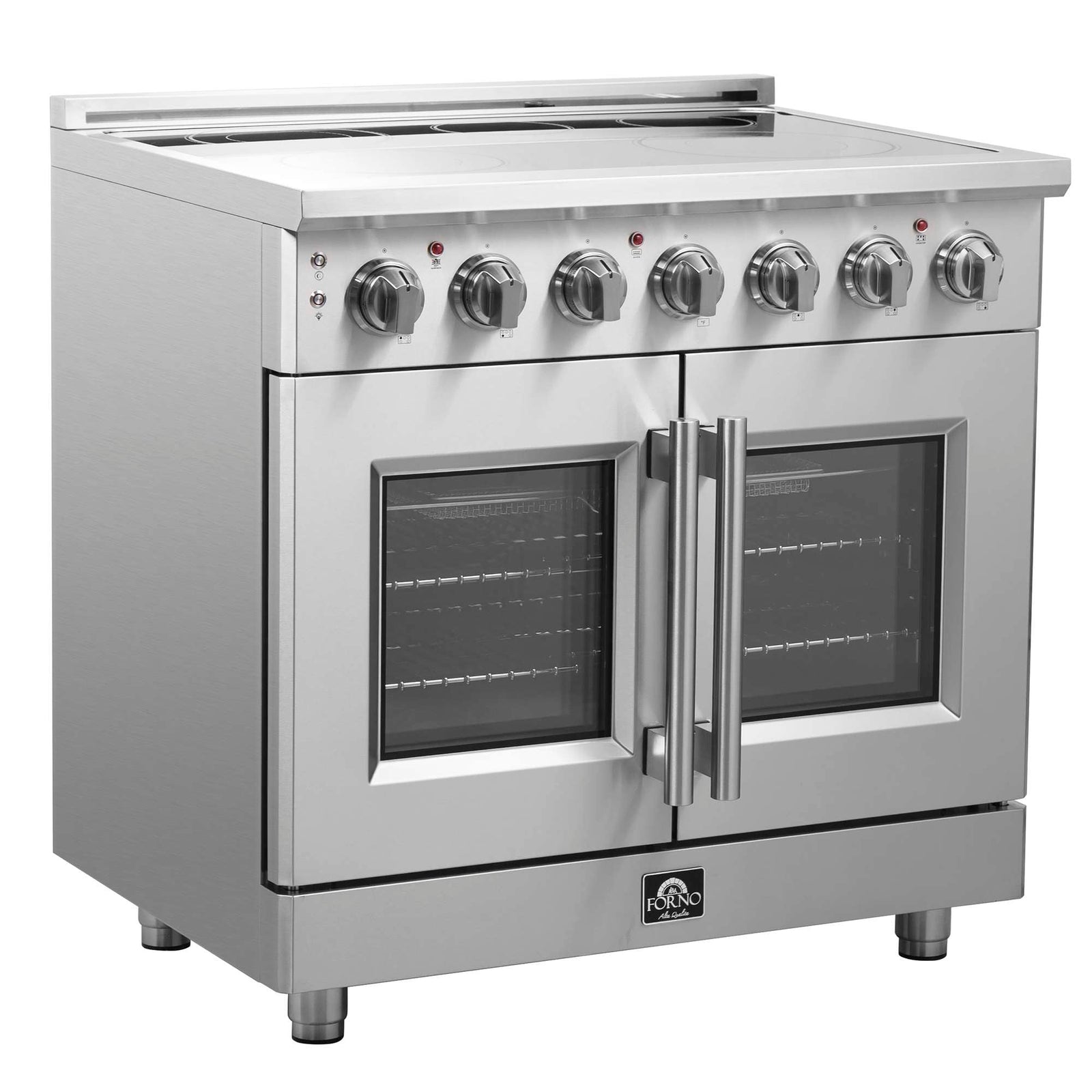 Forno Massimo 36-Inch Freestanding French Door Electric Range, True Convection Oven - FFSEL6955-36