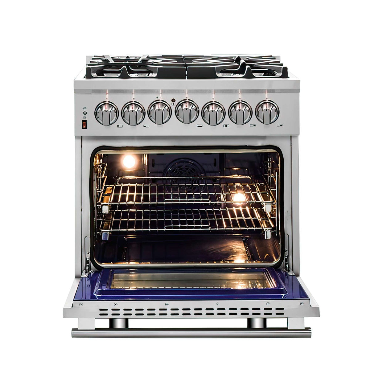 Forno Massimo 30-inch dual fuel range in stainless steel FFSGS6125-30