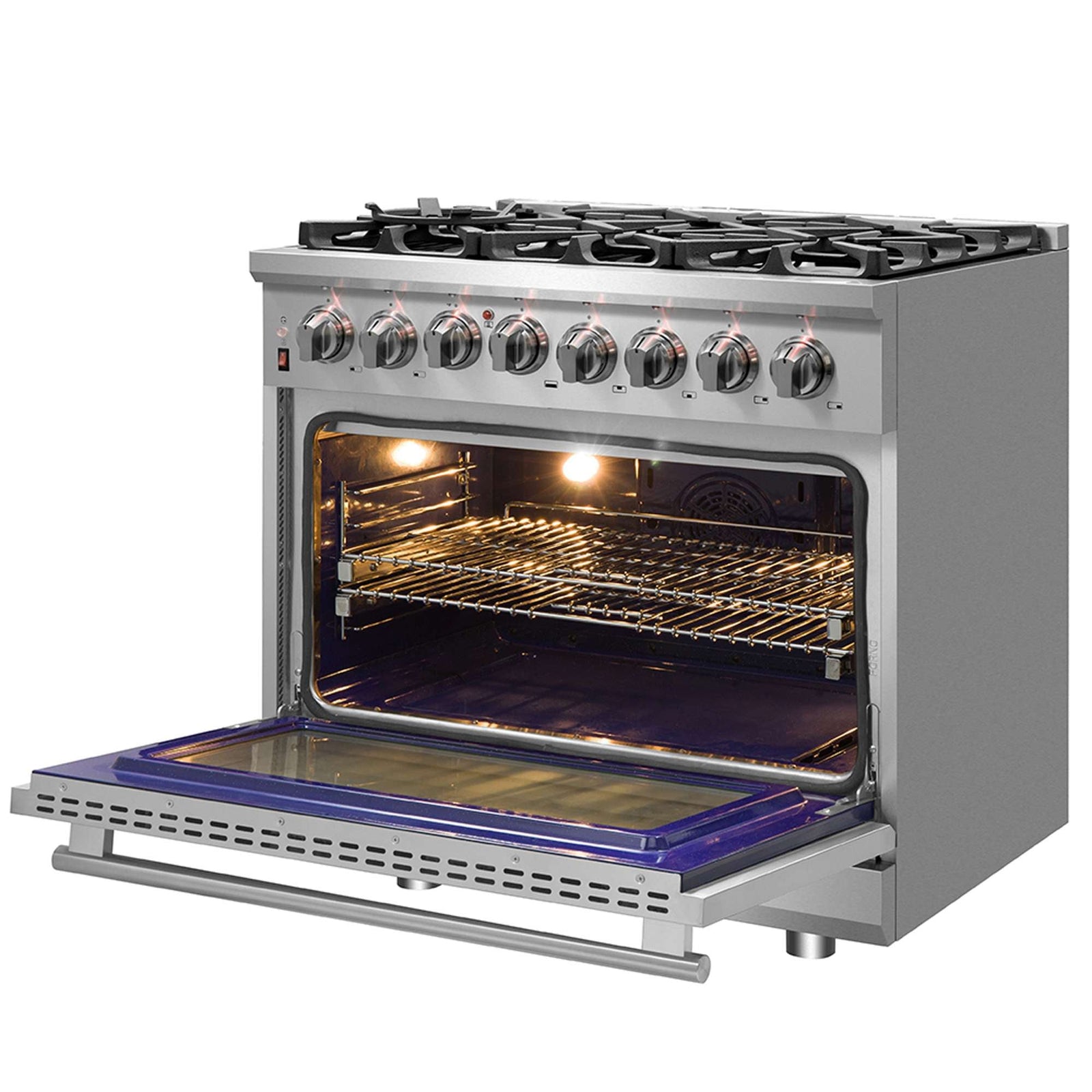 Forno Massimo 36-Inch Freestanding Dual Fuel Range, 6 Burners, Double Convection Ovens - FFSGS6125-36