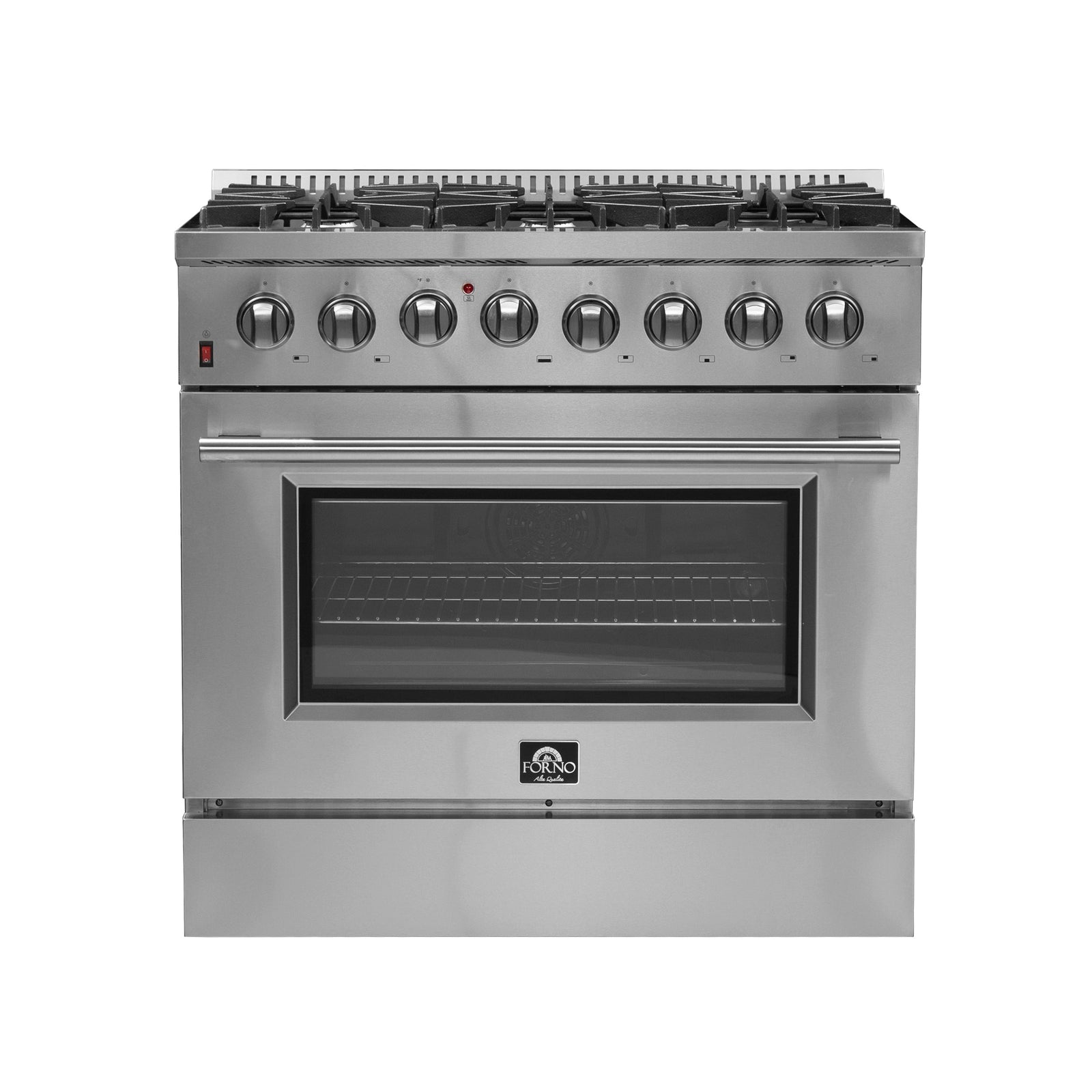 Forno Galiano 36-Inch Freestanding Dual Fuel Range, 6 Burners, Double Convection Ovens - FFSGS6156-36