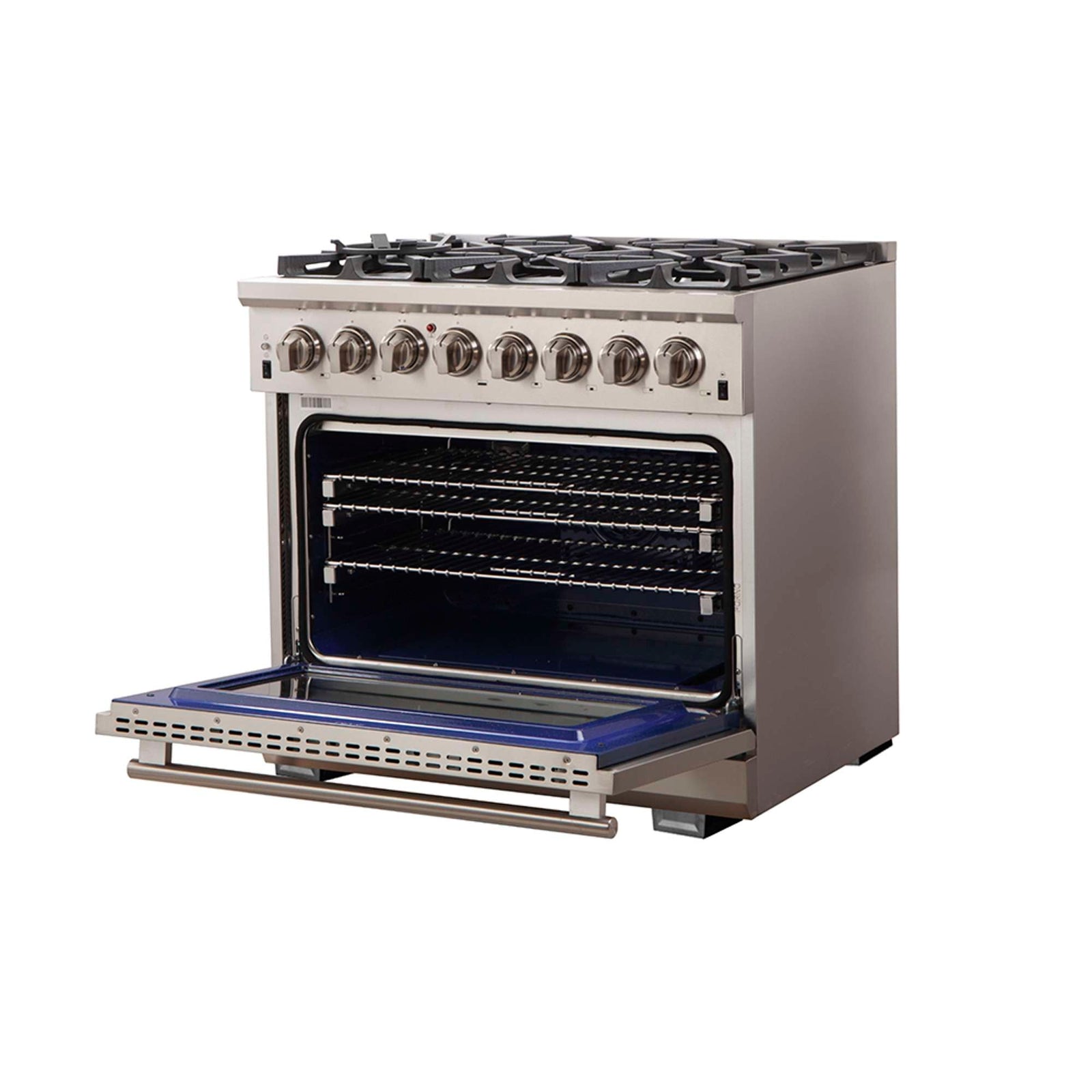 Forno Capriasca 36-Inch Freestanding Dual Fuel Range, 6 Burners, True Convection Oven - FFSGS6187-36