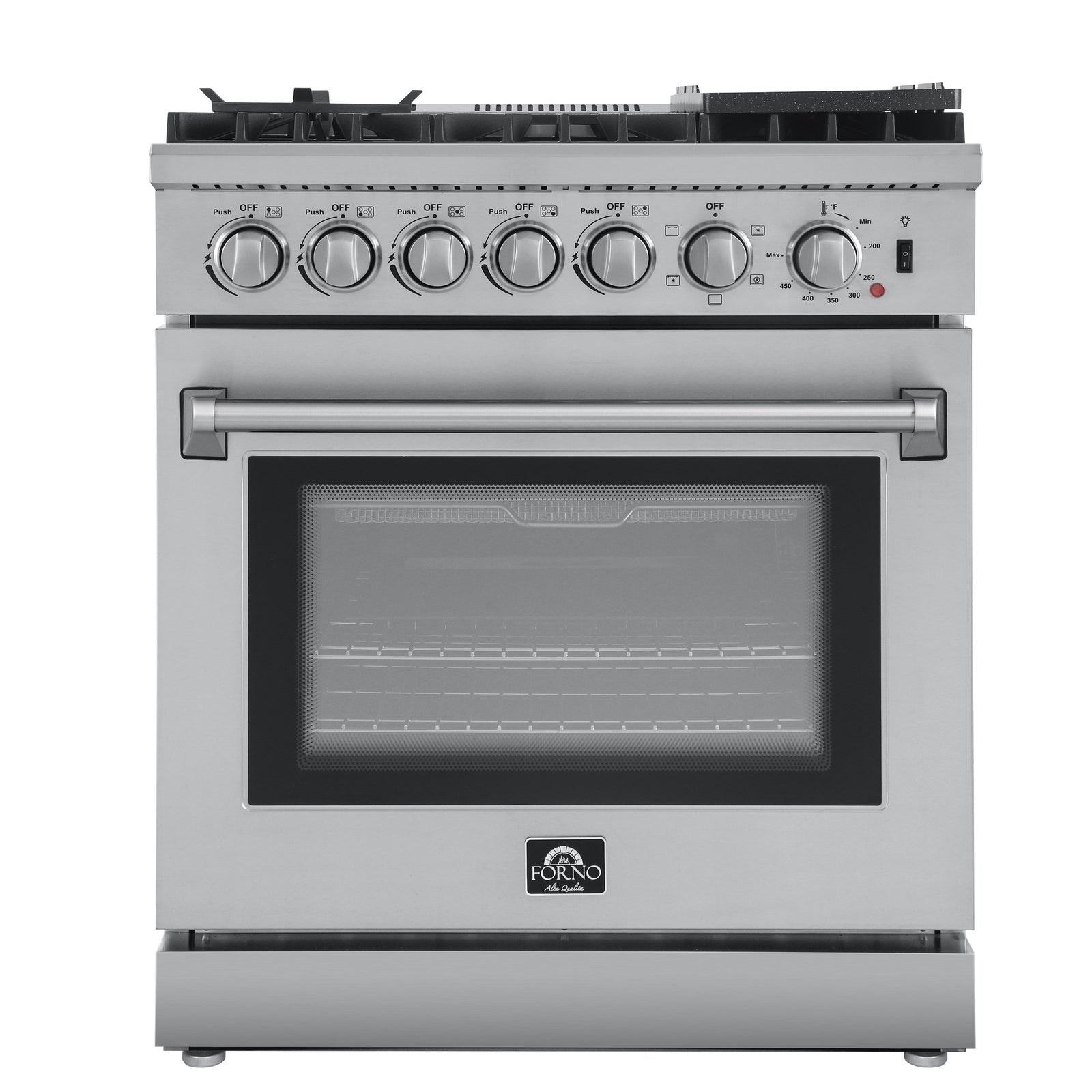 Forno Lazio 30-Inch Freestanding Dual Fuel Range, 5 Burners, True Convection Oven - FFSGS6196-30