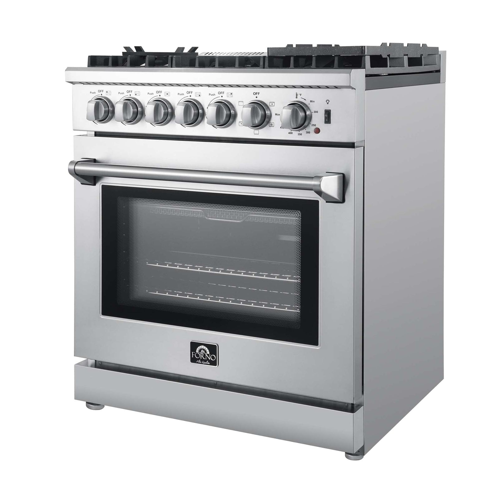 Forno Lazio 30-Inch Freestanding Dual Fuel Range, 5 Burners, True Convection Oven - FFSGS6196-30