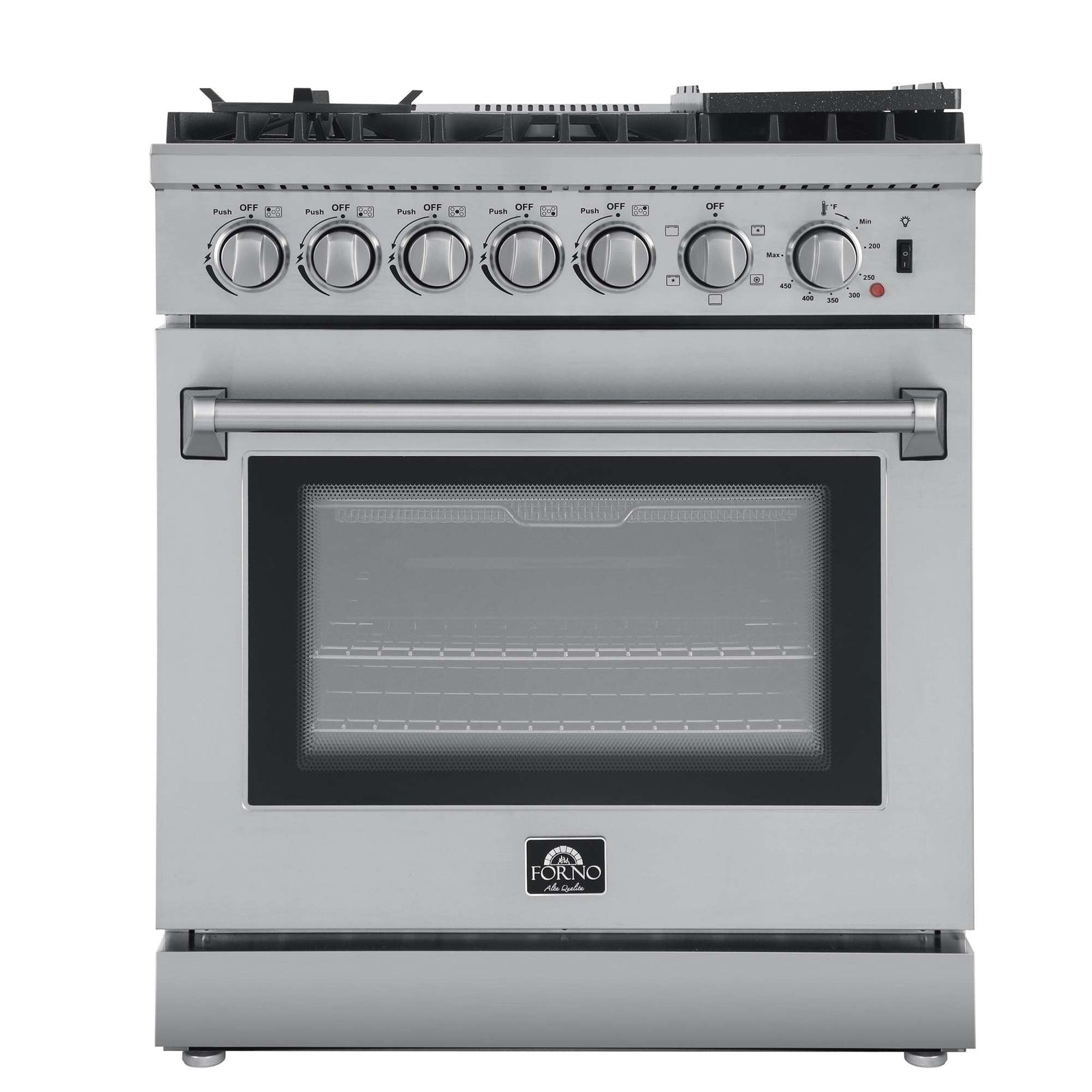 Forno Lazio 30-Inch Freestanding Dual Fuel Range, 5 Burners, True Convection Oven - FFSGS6196-30