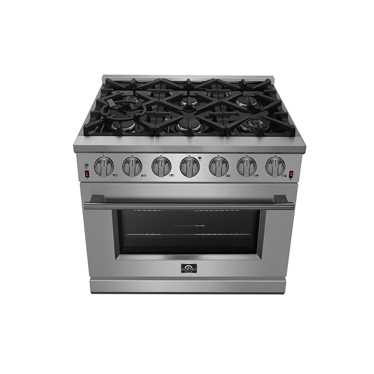 Forno Massimo 36-Inch Freestanding Gas Range, 6 Sealed Burners, Convection Oven, Energy Efficient - FFSGS6239-36