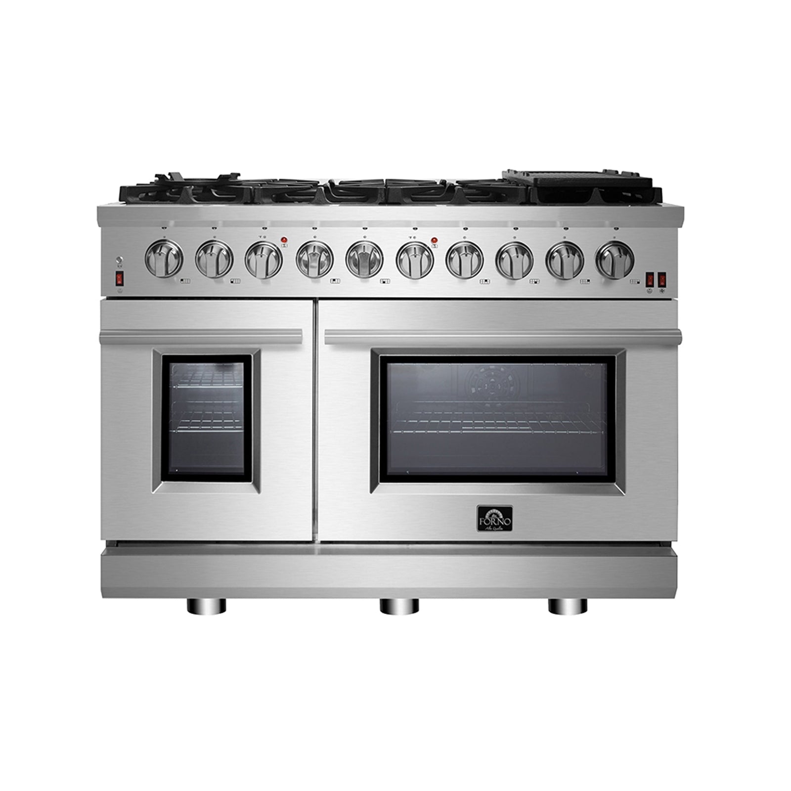 Forno Massimo 48-Inch Freestanding Gas Range, 8 Burners, True Convection Oven - FFSGS6239-48