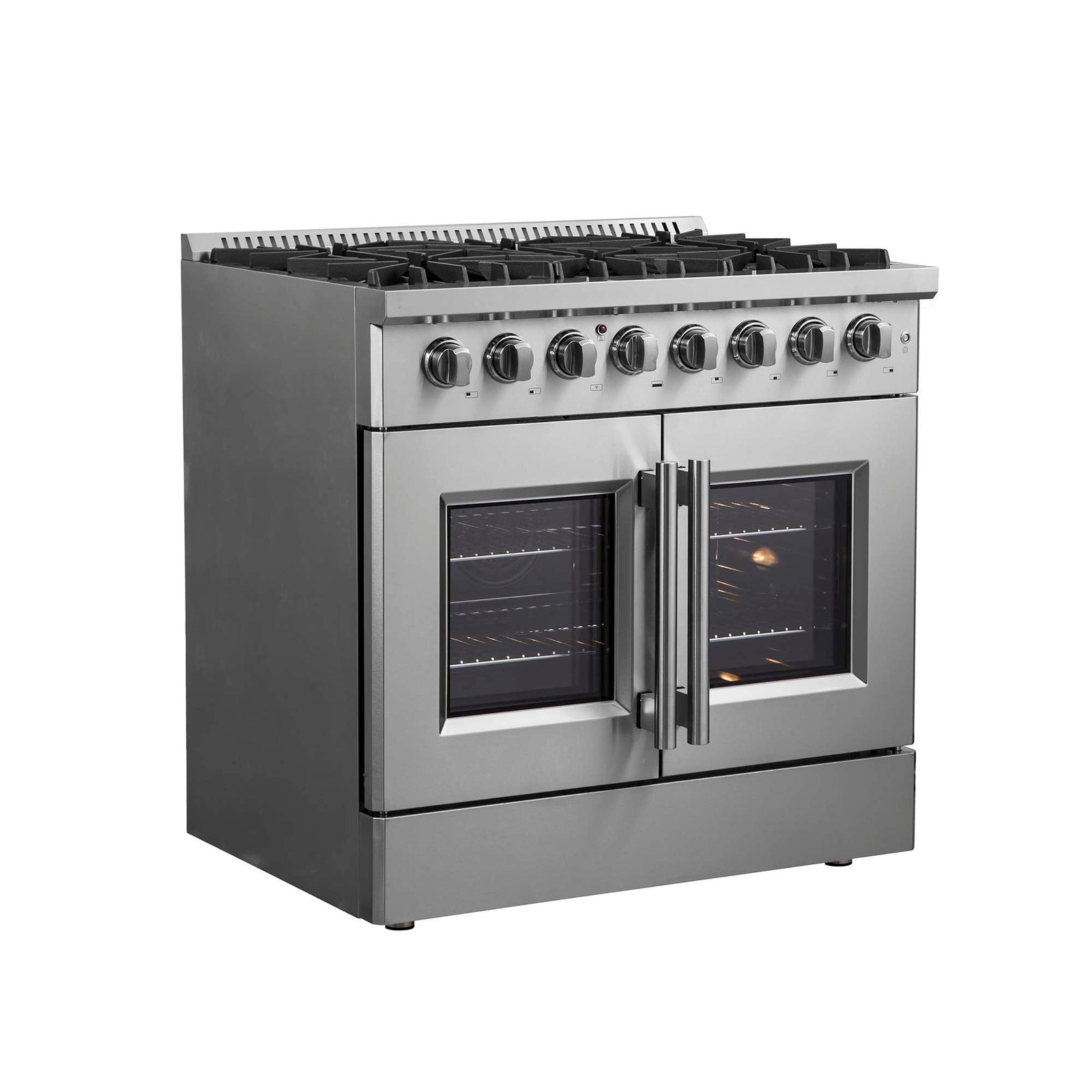 Forno Galiano 36" Freestanding French Door Dual Fuel Range - FFSGS6356-36