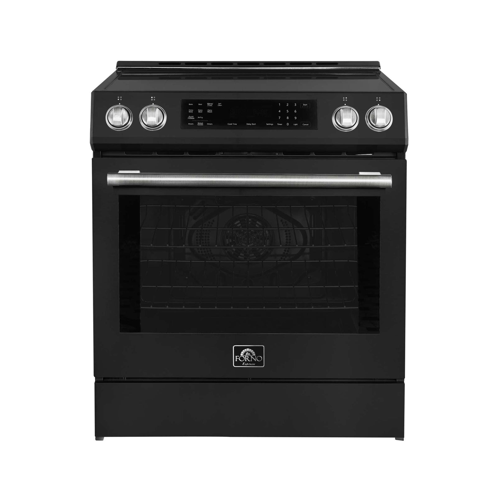 Forno Donatello Espresso 30-Inch Slide-In Black Induction Range, Convection Oven, 5 Cooking Zones, Touch Control Panel - FFSIN0905-30BLK