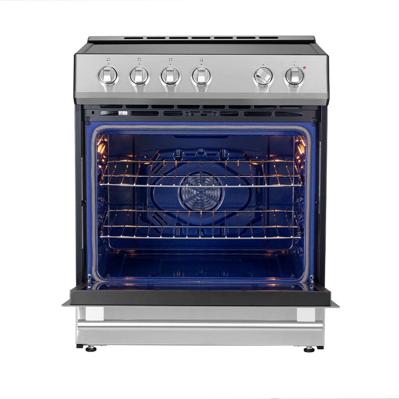Forno Leonardo Espresso 30-Inch Slide-In Stainless Steel Induction Range, Convection Oven, 5 Cooking Zones - FFSIN0982-30