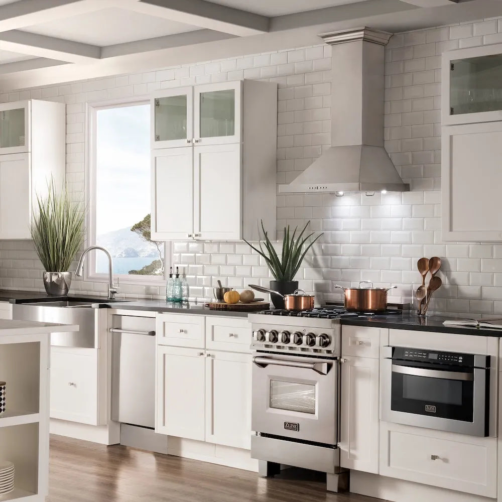ZLINE Convertible Vent 24-inch range hood in stainless steel KBCRN-24, view 2