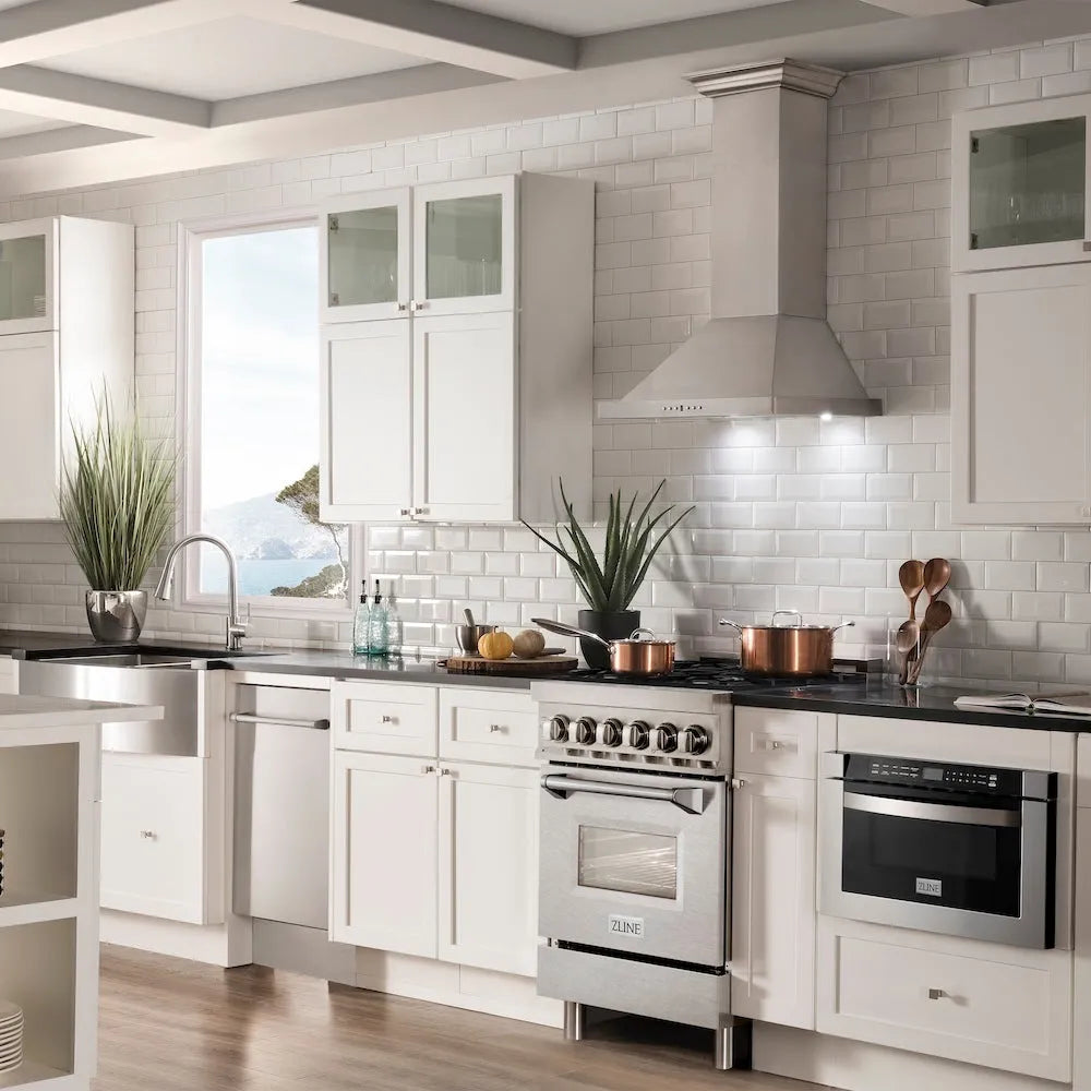 ZLINE Legacy 24-inch range in stainless steel with satin stainless steel door RA-SN-24, view 2
