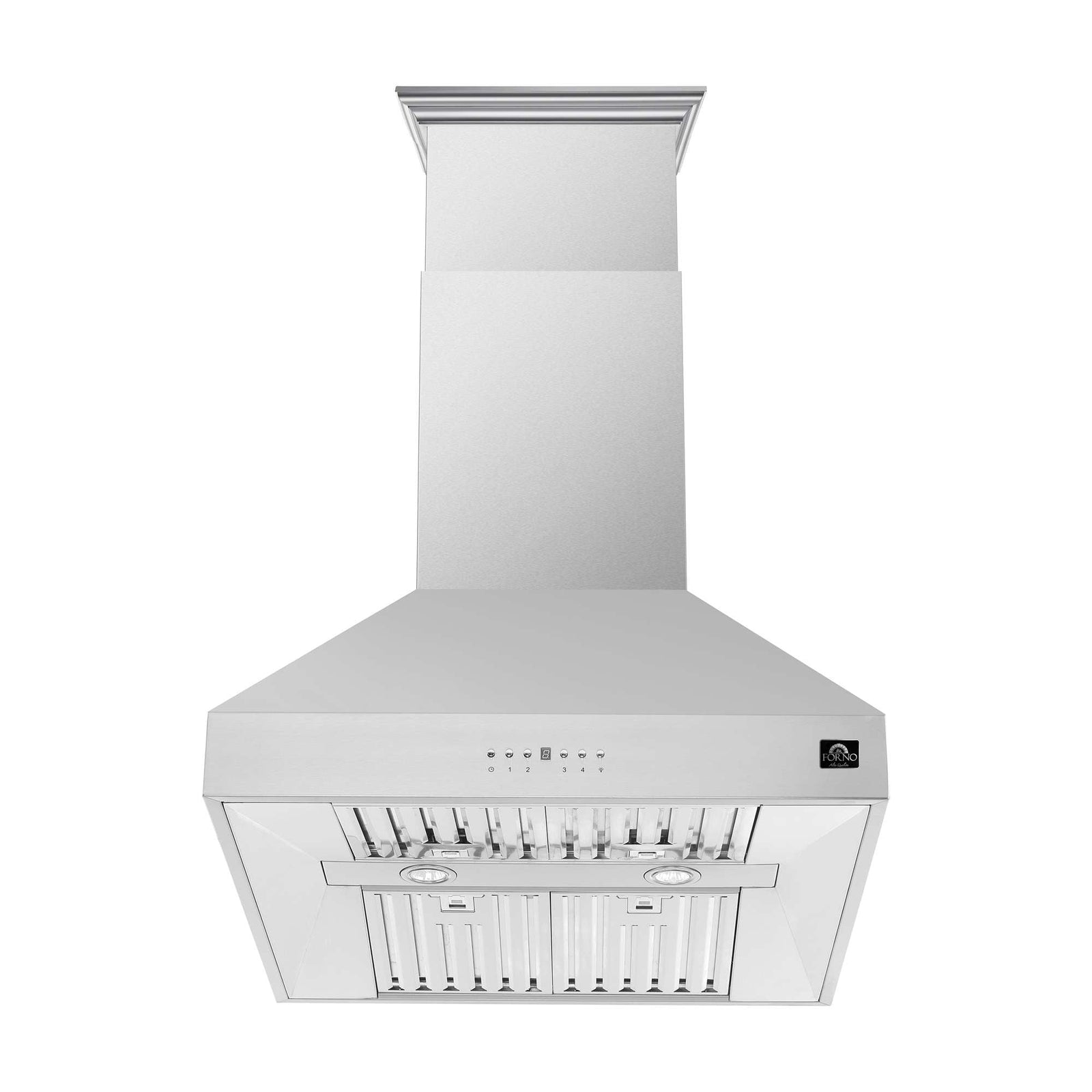 Forno Coppito 30-Inch Island Range Hood, Stainless Steel, LED Lighting, Adjustable Fan Speeds - FRHIS5129-30