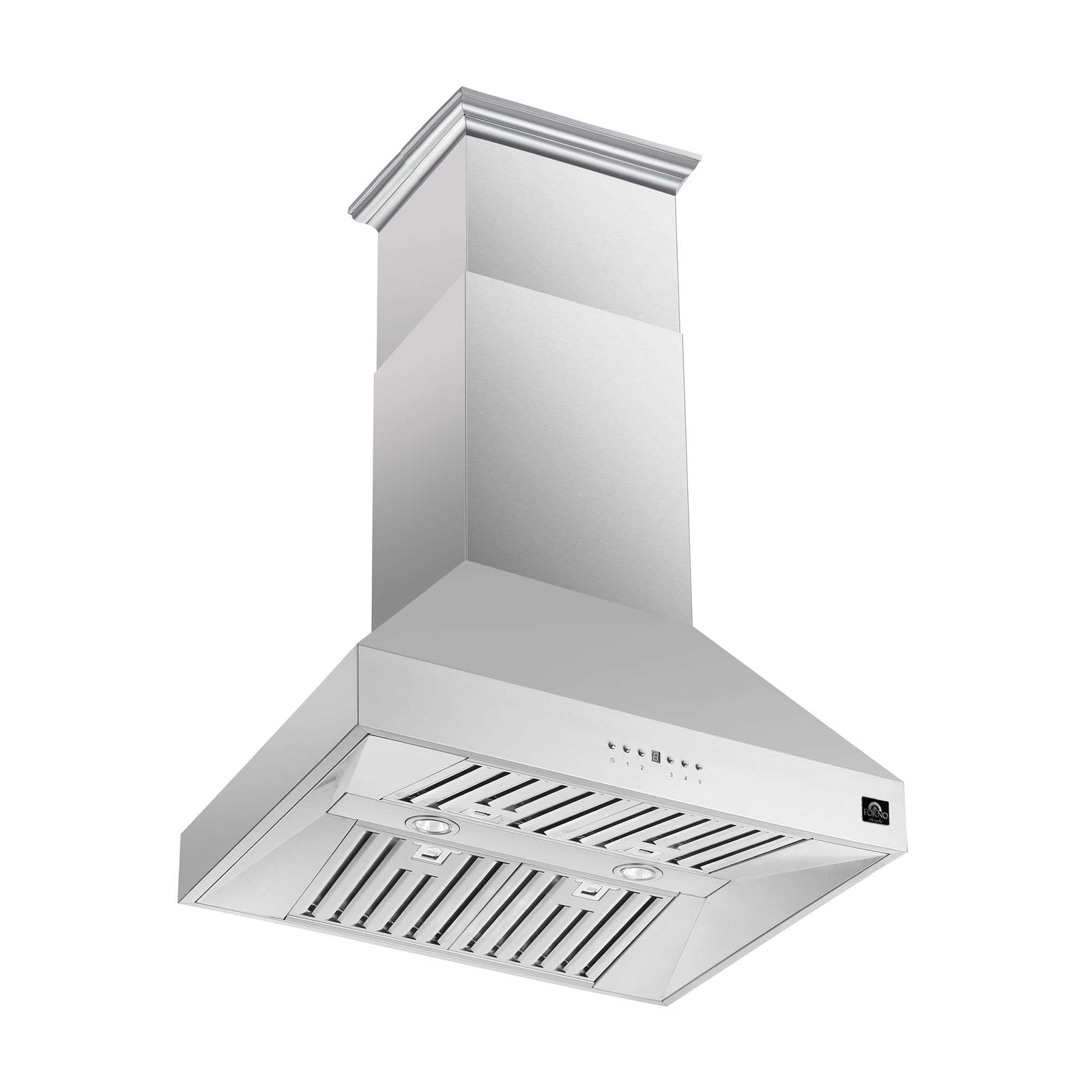 Forno Coppito 30-Inch Island Range Hood, Stainless Steel, LED Lighting, Adjustable Fan Speeds - FRHIS5129-30