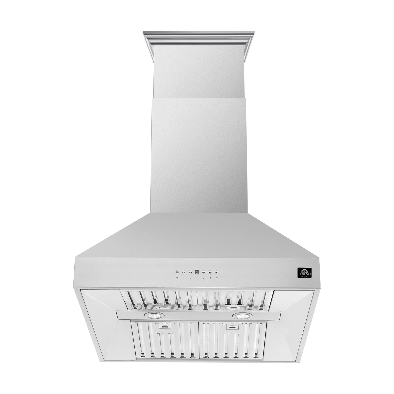 Forno Coppito 36-Inch Island Range Hood, Stainless Steel, LED Lighting, Adjustable Fan Speeds - FRHIS5129-36