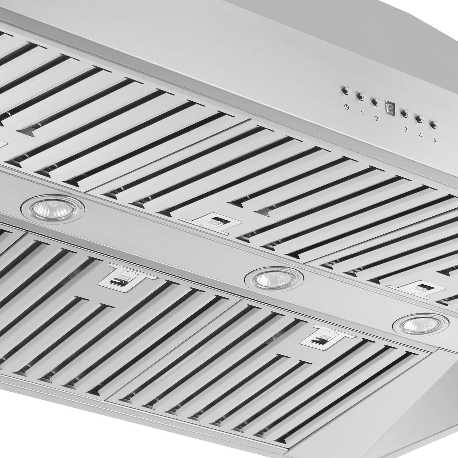 Forno Coppito 48-Inch Island Range Hood, Stainless Steel, LED Lighting, Adjustable Fan Speeds - FRHIS5129-48