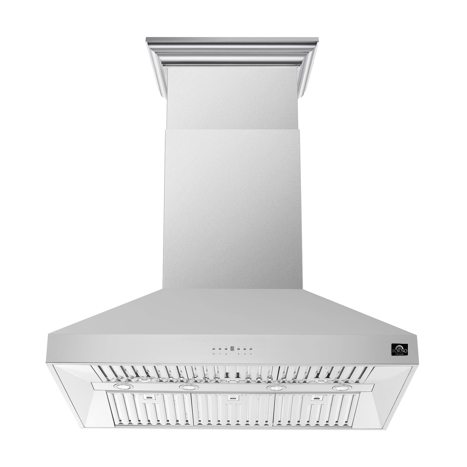 Forno Coppito 48-Inch Island Range Hood, Stainless Steel, LED Lighting, Adjustable Fan Speeds - FRHIS5129-48