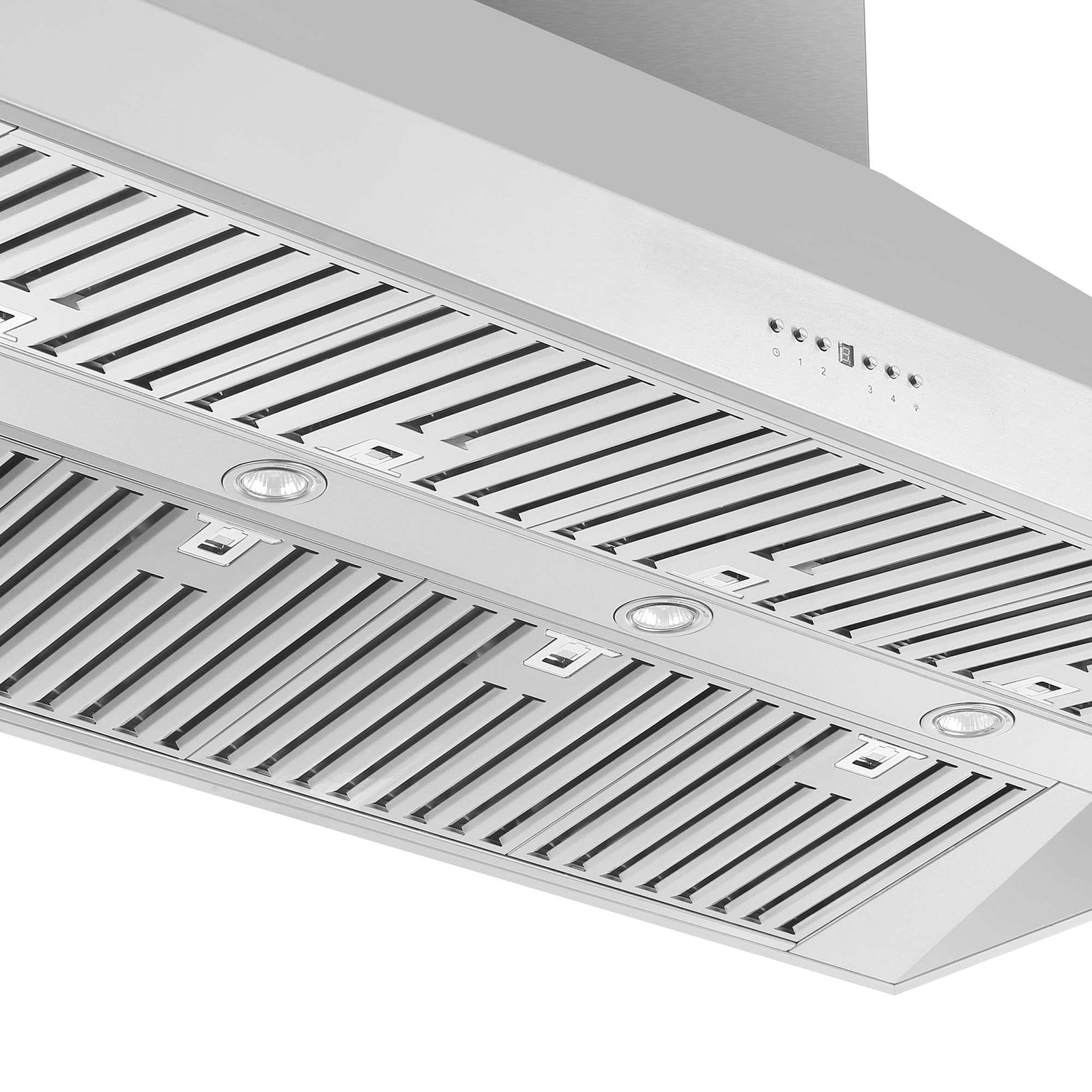 Forno Coppito 60-Inch Island Range Hood, Stainless Steel, LED Lighting, Adjustable Fan Speeds - FRHIS5129-60