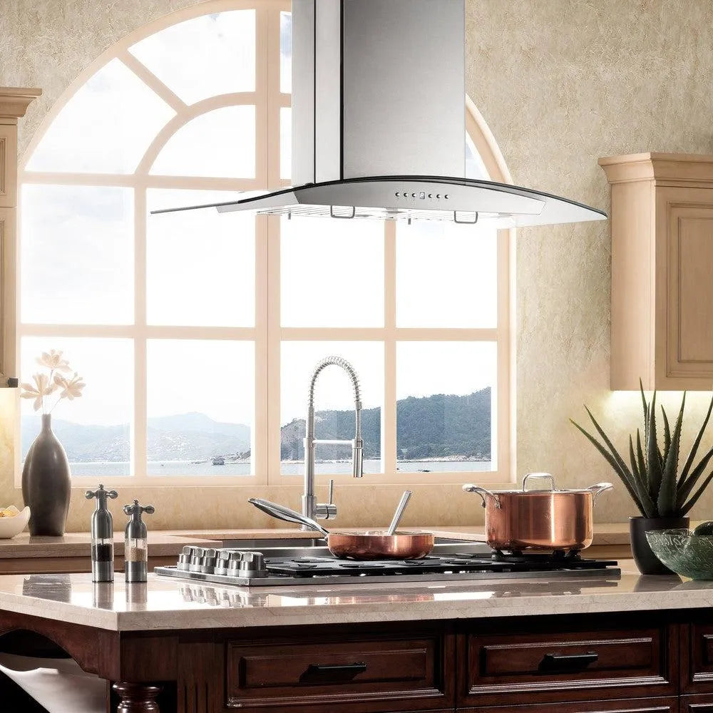 ZLINE Convertible Vent 36-inch range hood in stainless steel GL14I-36, view 2