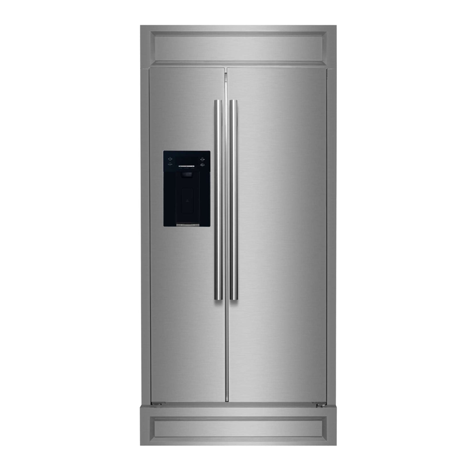 Forno Salerno 40-Inch Built-In Stainless Steel Refrigerator, 20 cu.ft, Modern Decorative Grill, ENERGY STAR Certified - FFRBI1844-40MG