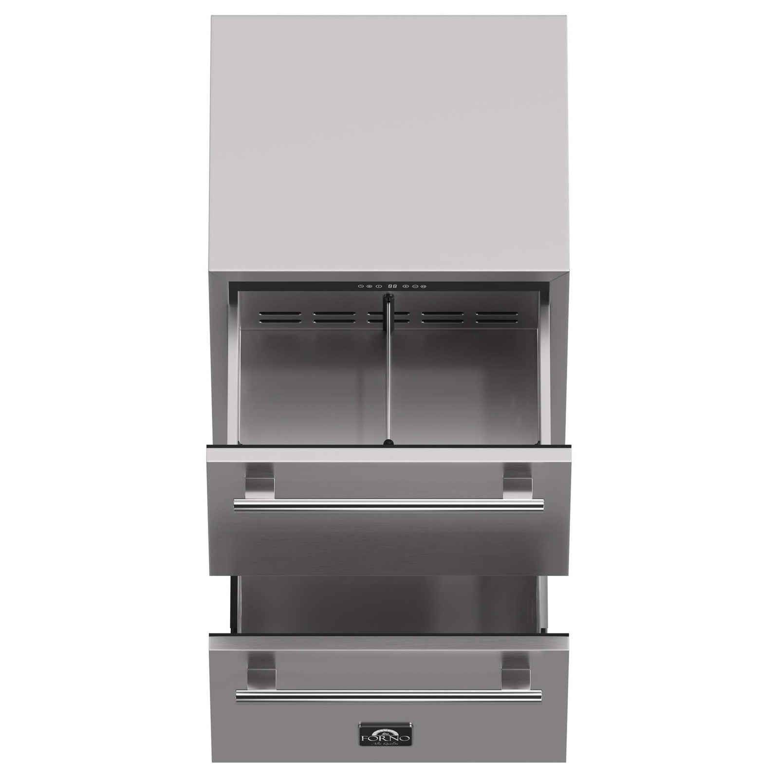 Forno Como 24-Inch Indoor Outdoor Drawer Refrigerator, 4.87 cu.ft, Stainless Steel Interior, Adjustable Shelves, LED Lighting - FDROD1611-24S
