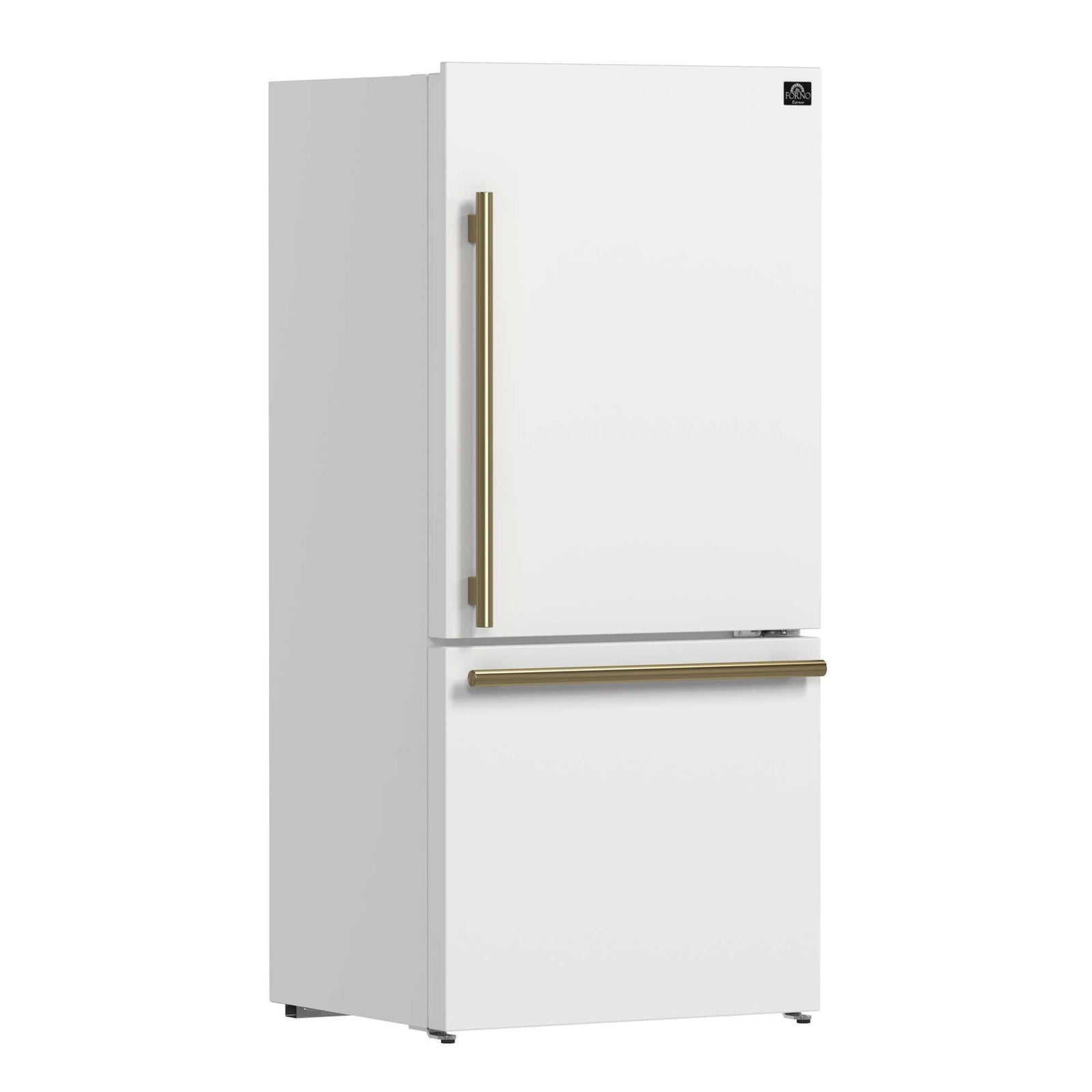Forno Milano Espresso 31-Inch Bottom Freezer Refrigerator, White, 17.2 cu.ft Capacity, Energy Efficient - FFFFD1785-31WHT
