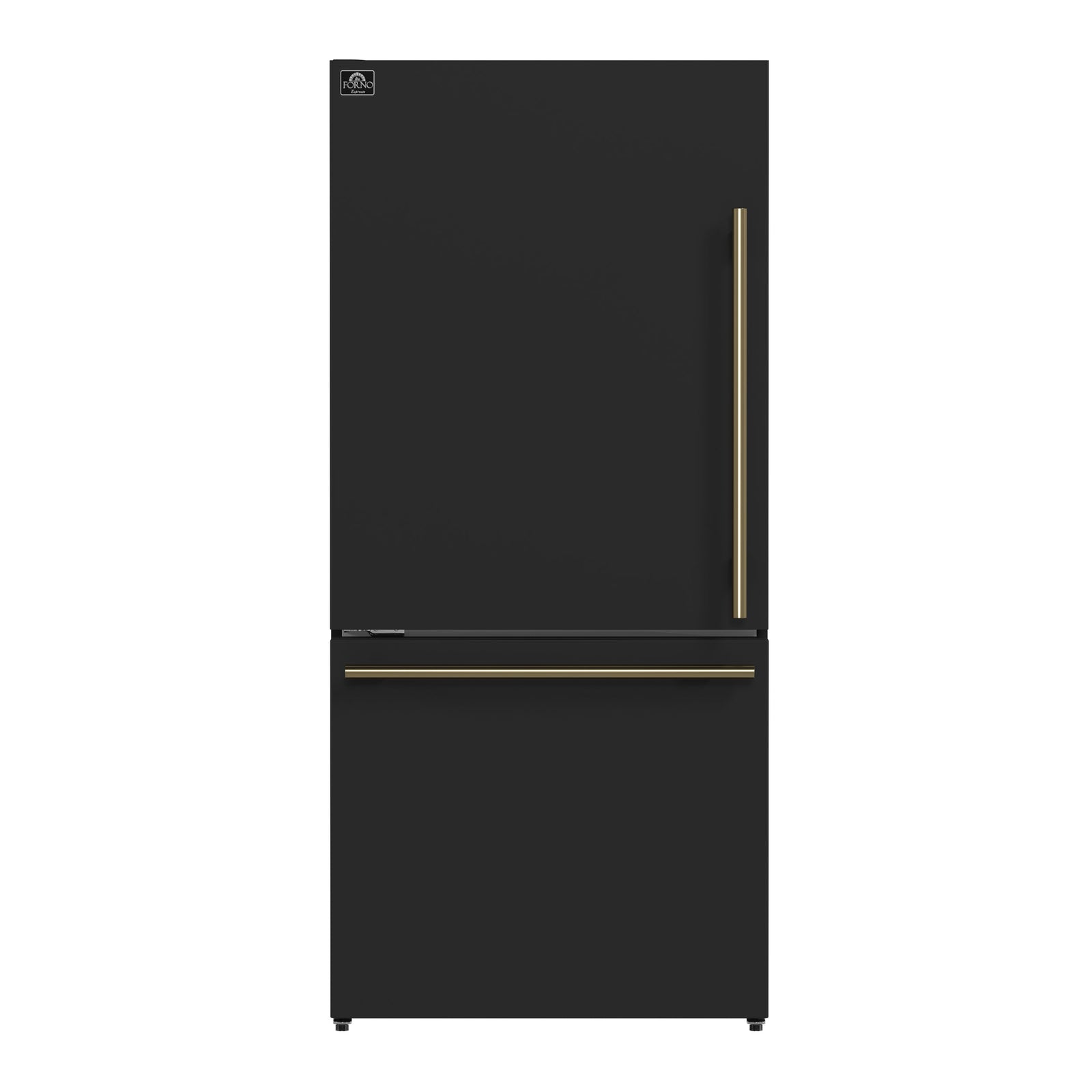 Forno Milano Espresso 31-Inch Black Bottom Freezer Refrigerator, 17.2 Cu. Ft., Energy-Efficient, No Frost, Built-In Ice Maker - FFFFD1786-31BLK