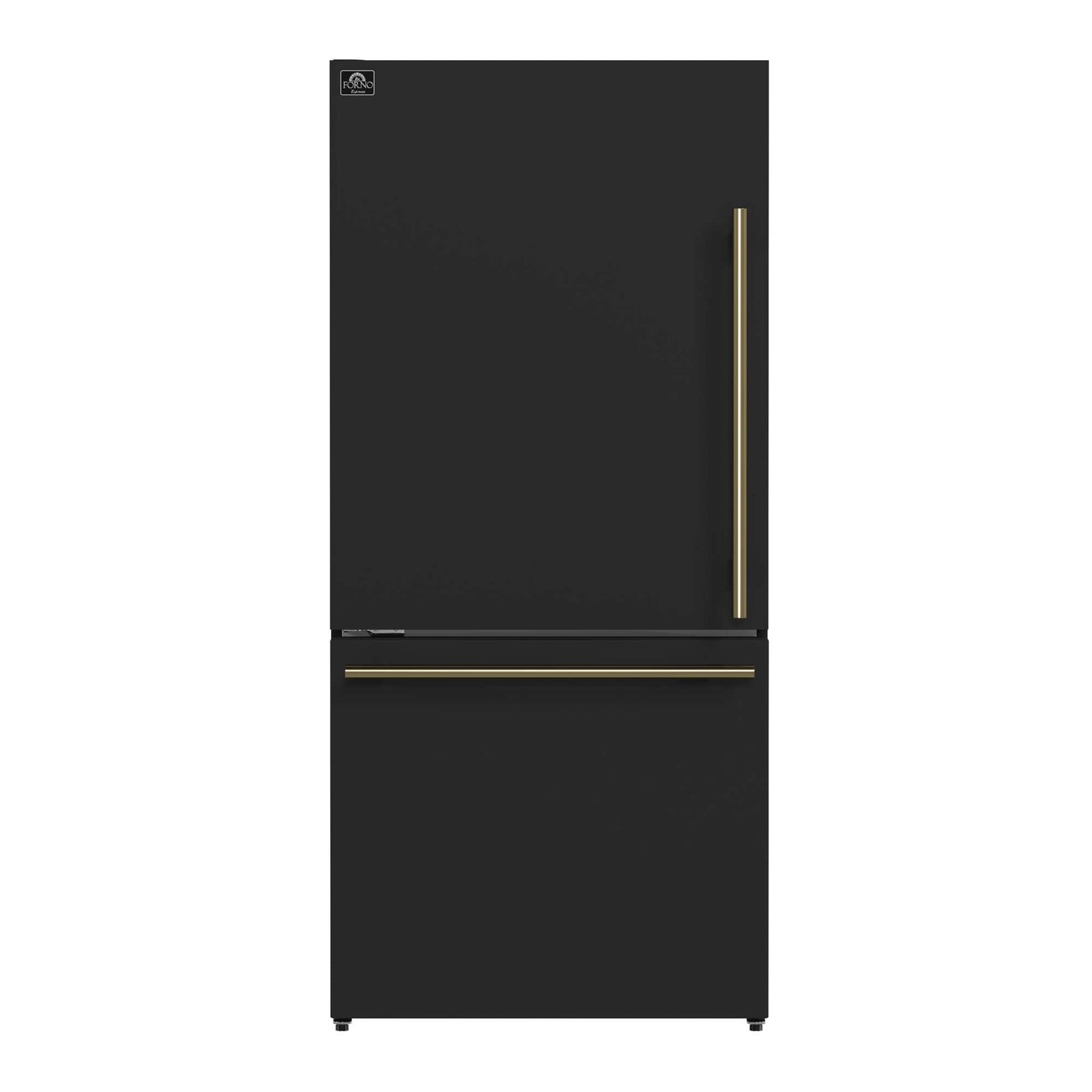 Forno Milano Espresso 31-Inch Black Bottom Freezer Refrigerator, 17.2 Cu. Ft., Energy-Efficient, No Frost, Built-In Ice Maker - FFFFD1786-31BLK