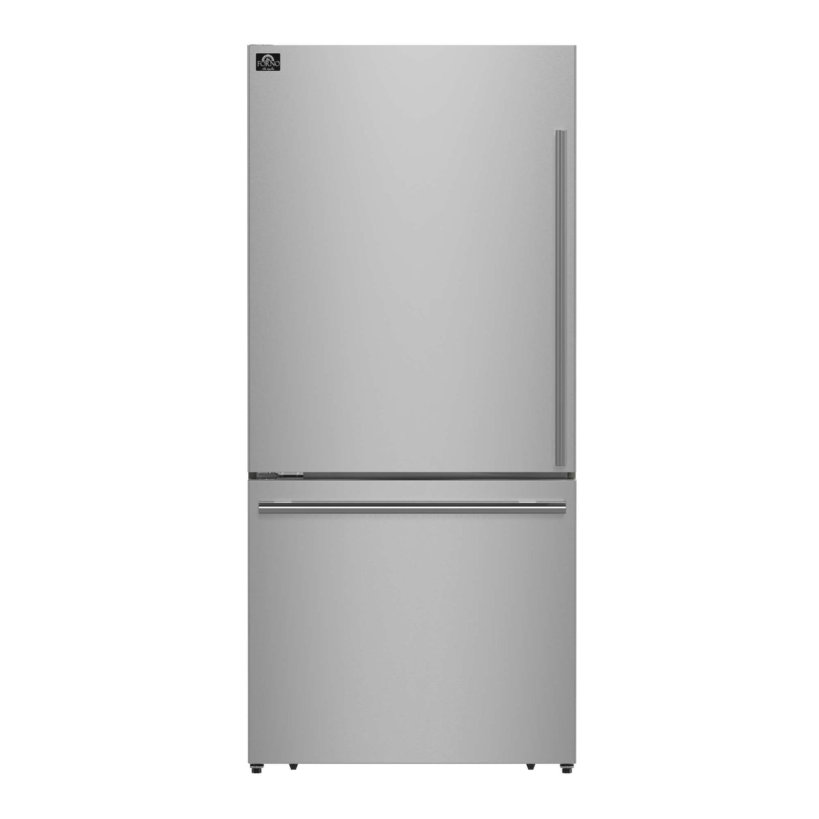 Forno Milano Espresso 31-Inch Stainless Steel Bottom Freezer Refrigerator, 17.2 cu.ft., Built-In Ice Maker, ENERGY STAR - FFFFD1786-31S