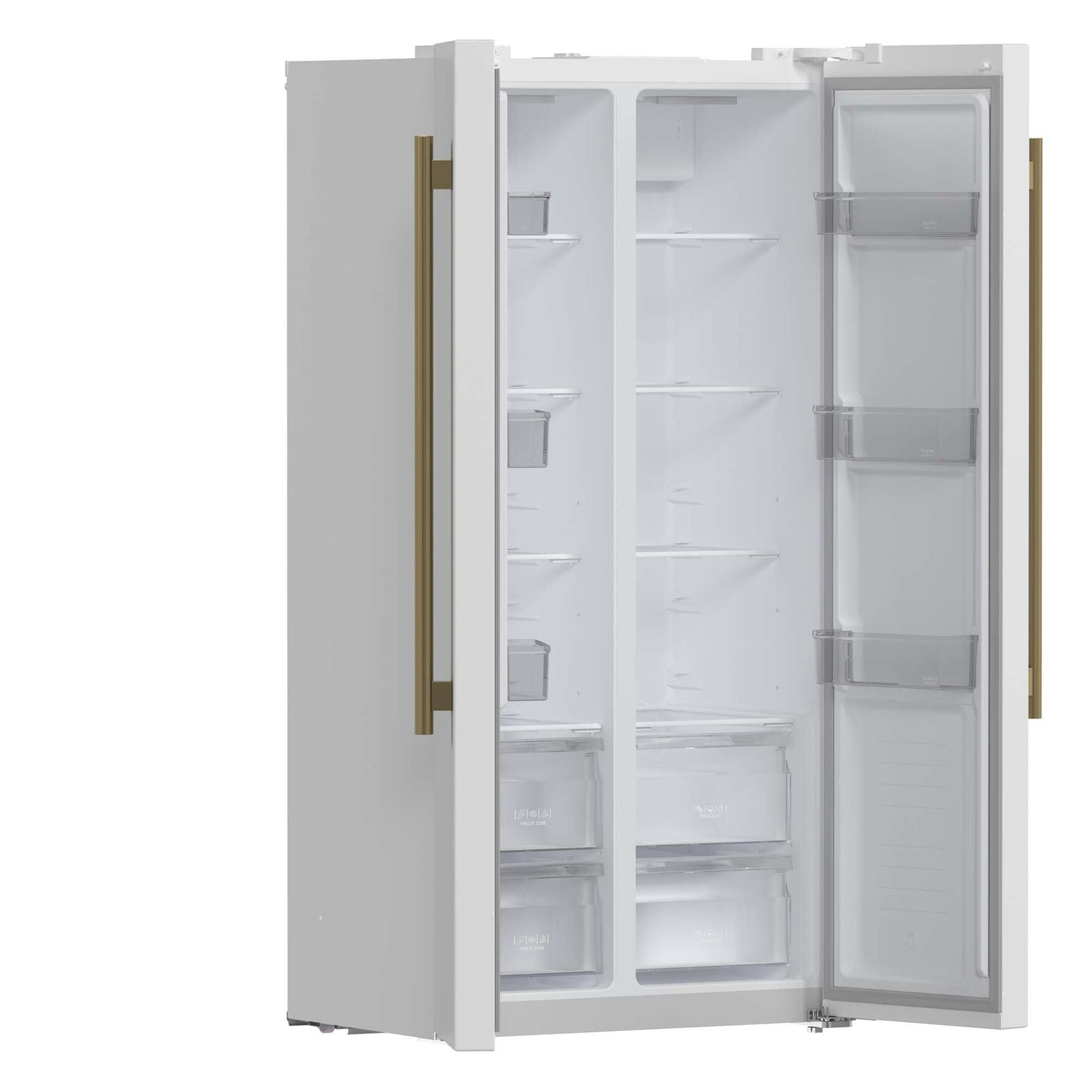 Forno Salerno Espresso 33-Inch White Side-by-Side Refrigerator, 15.6 Cu. Ft., Energy-Efficient, No Frost, Modern Design - FFRBI1805-33WHT
