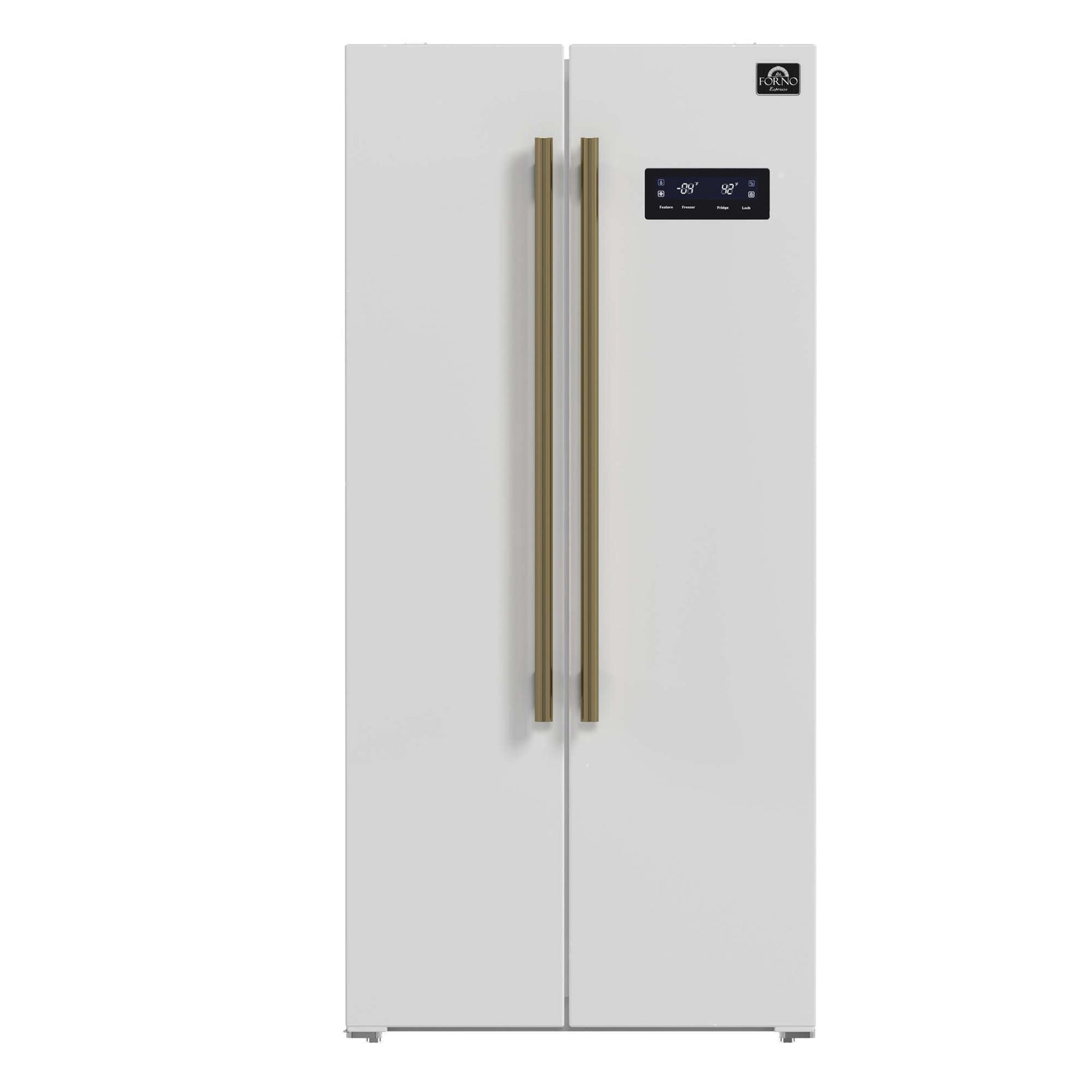 Forno Salerno Espresso 33-Inch White Side-by-Side Refrigerator, 15.6 Cu. Ft., Energy-Efficient, No Frost, Modern Design - FFRBI1805-33WHT